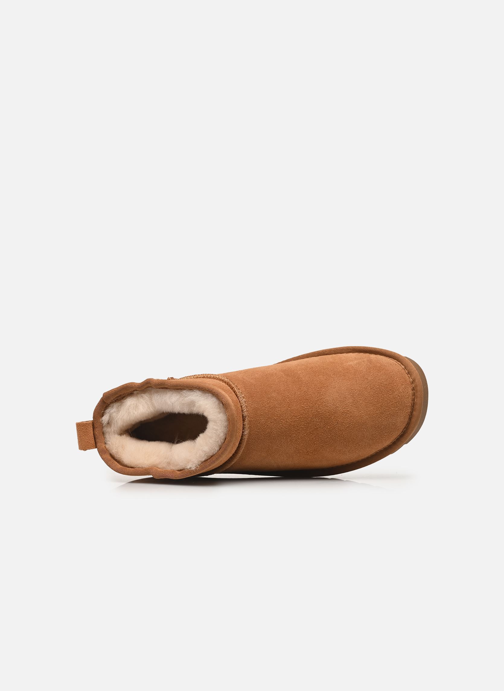 Bottines fourrées Short sheepskin boot in suede femme marron Colors of California Bottines fourrées Short sheepskin boot in suede femme marron TAN