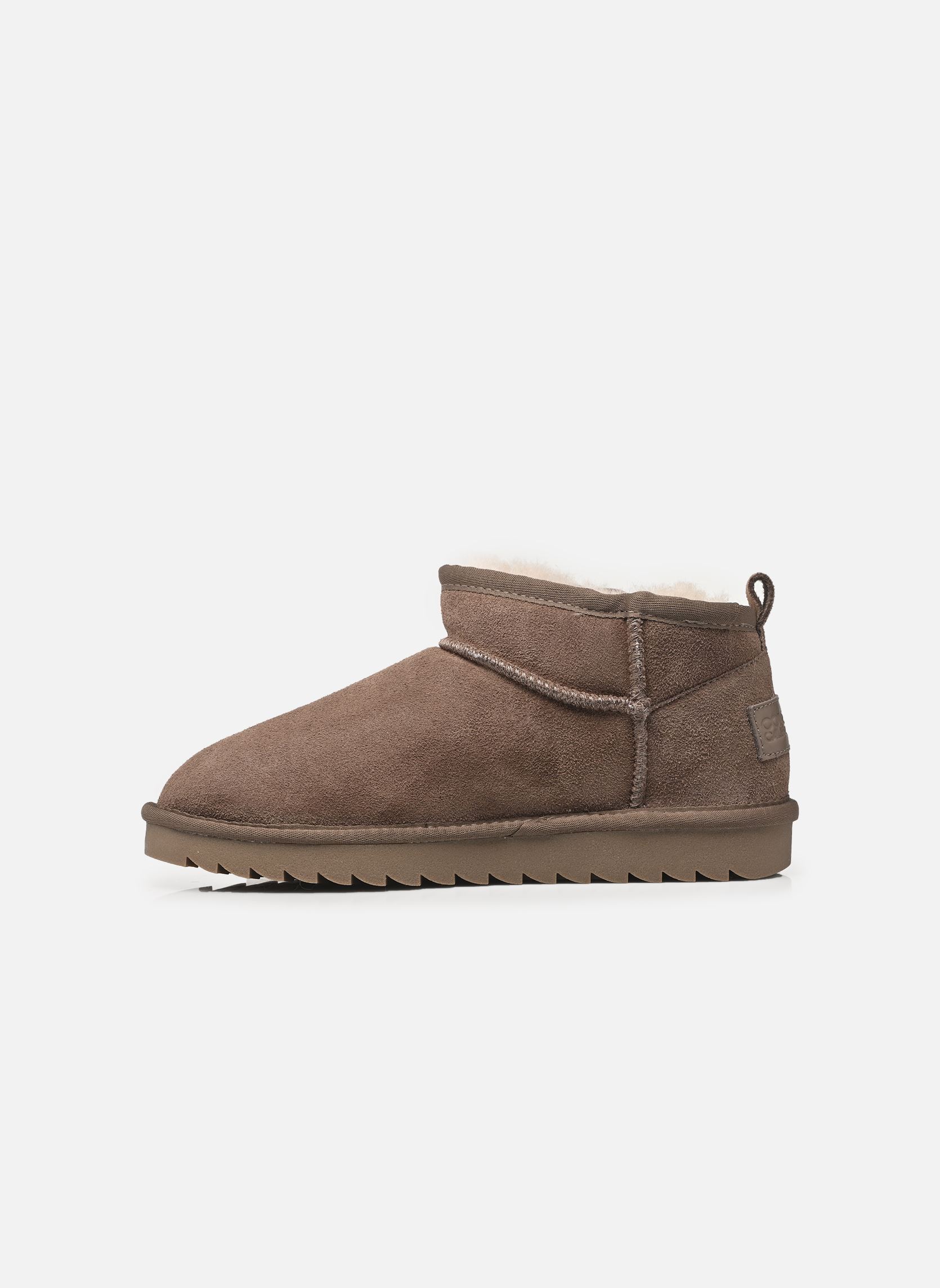 Bottines fourrées Short sheepskin boot in suede femme beige Colors of California Bottines fourrées Short sheepskin boot in suede femme beige TAUPE