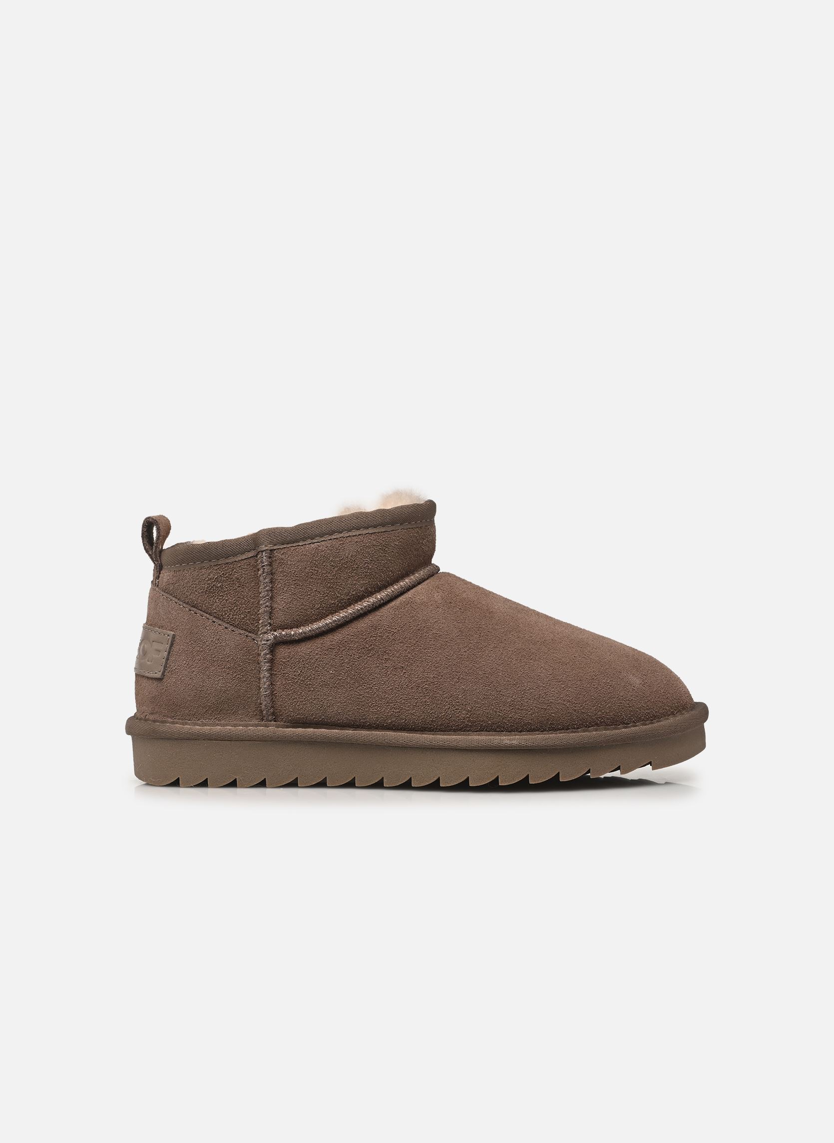 Bottines fourrées Short sheepskin boot in suede femme beige Colors of California Bottines fourrées Short sheepskin boot in suede femme beige TAUPE