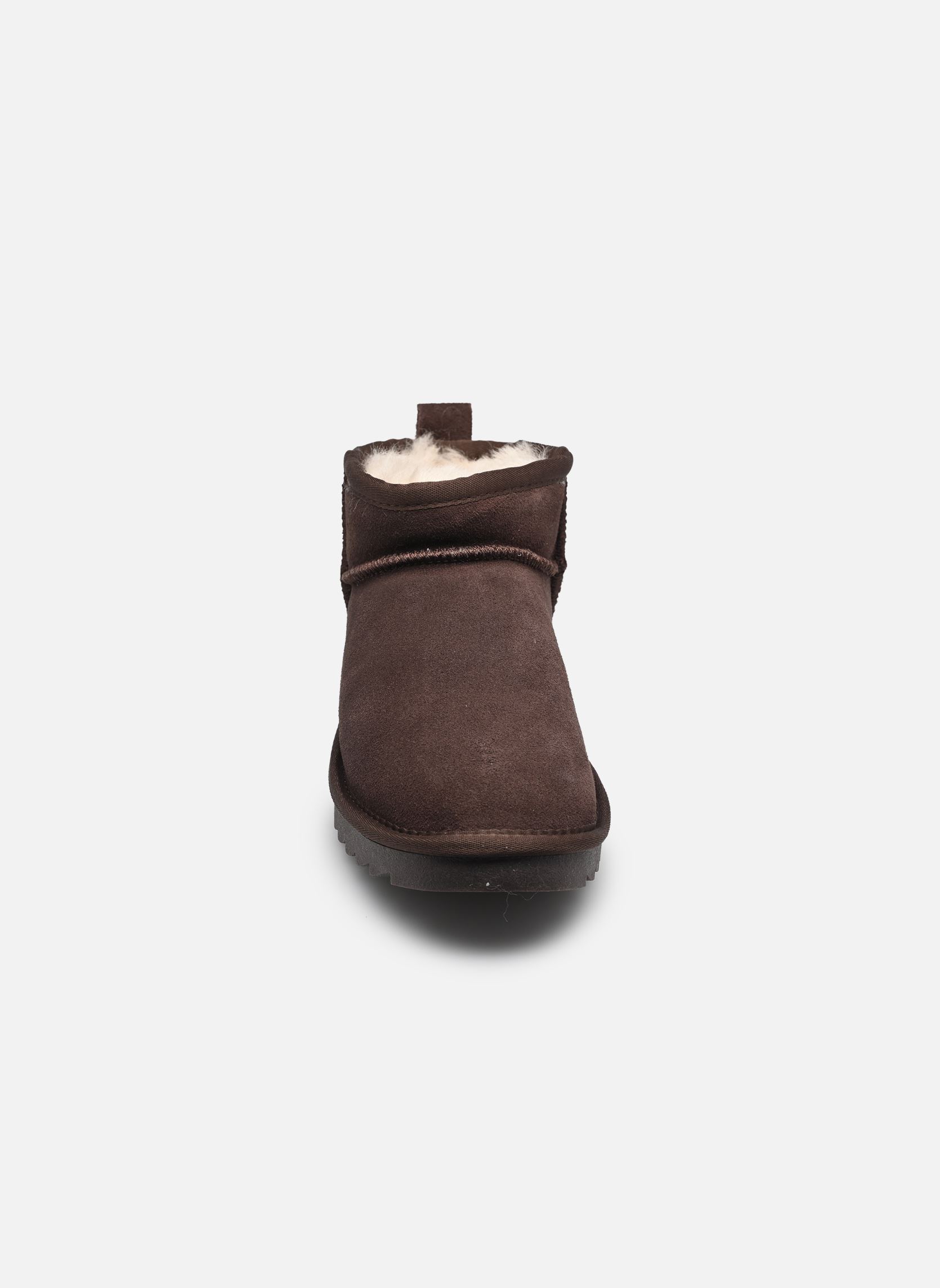 Bottines fourrées Short sheepskin boot in suede femme marron Colors of California Bottines fourrées Short sheepskin boot in suede femme marron MOKA