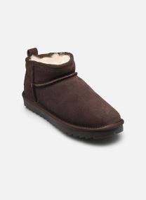 Bottines fourrées Short sheepskin boot in suede femme gris
