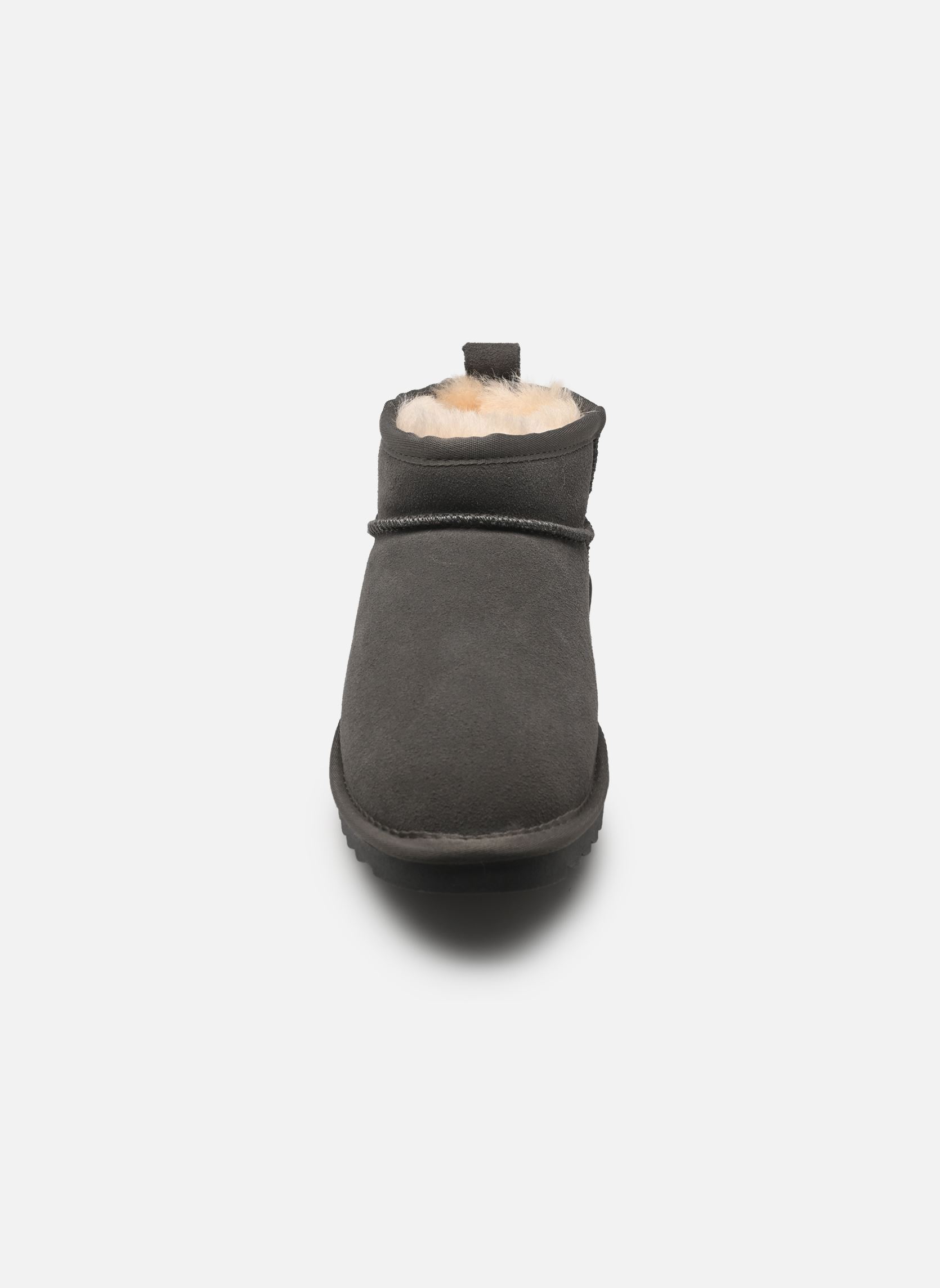 Bottines fourrées Short sheepskin boot in suede femme gris Colors of California Bottines fourrées Short sheepskin boot in suede femme gris STONE