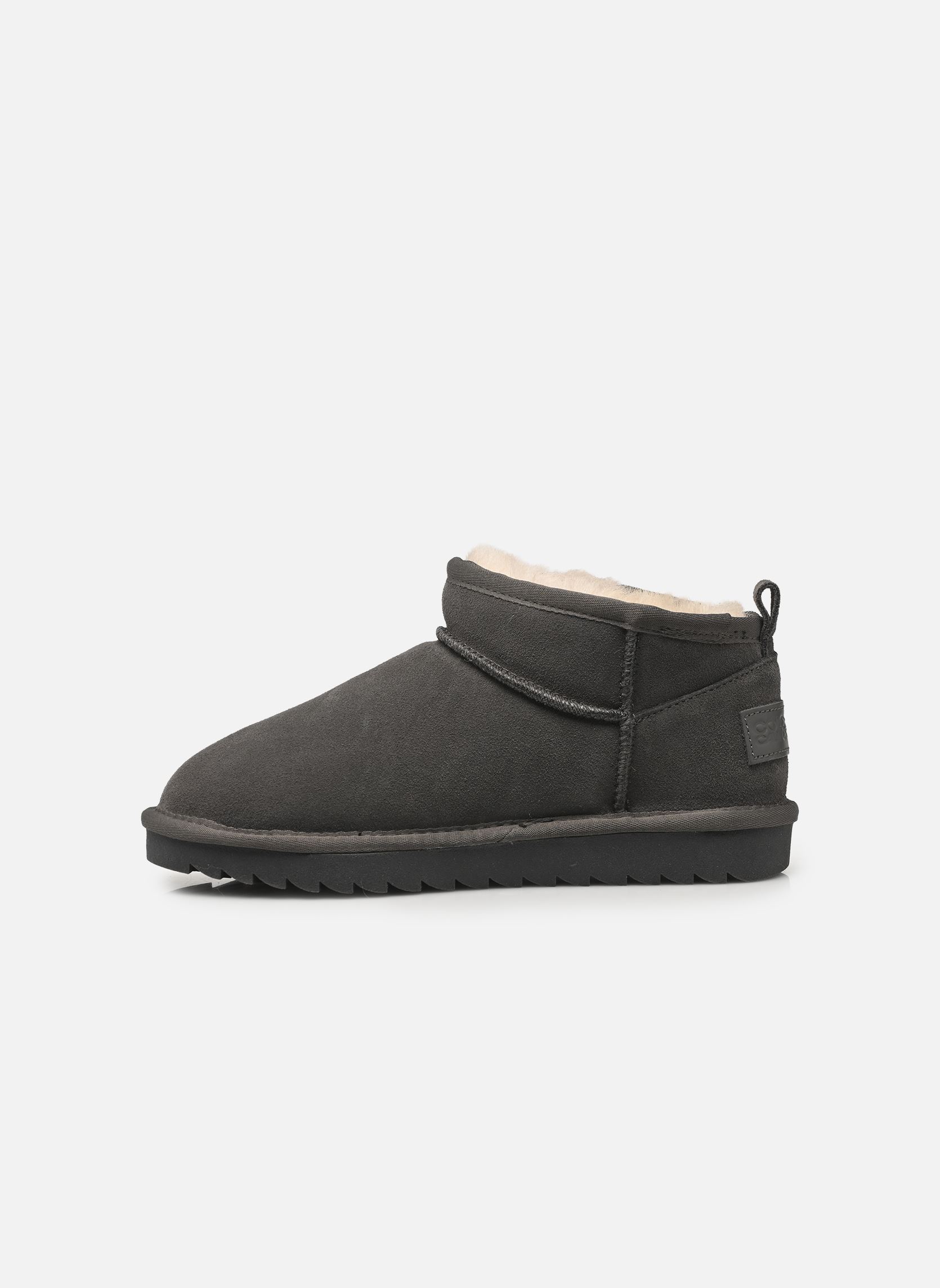 Bottines fourrées Short sheepskin boot in suede femme gris Colors of California Bottines fourrées Short sheepskin boot in suede femme gris STONE