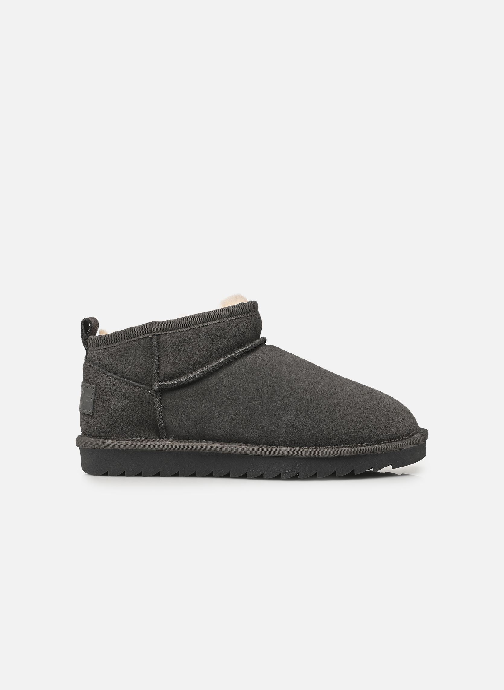 Bottines fourrées Short sheepskin boot in suede femme gris Colors of California Bottines fourrées Short sheepskin boot in suede femme gris STONE