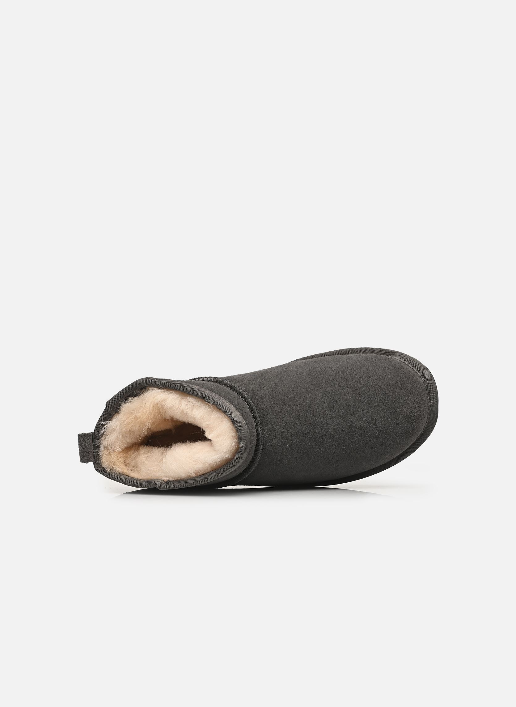 Bottines fourrées Short sheepskin boot in suede femme gris Colors of California Bottines fourrées Short sheepskin boot in suede femme gris STONE