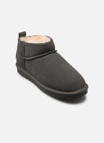 Bottines fourrées Short sheepskin boot in suede femme gris