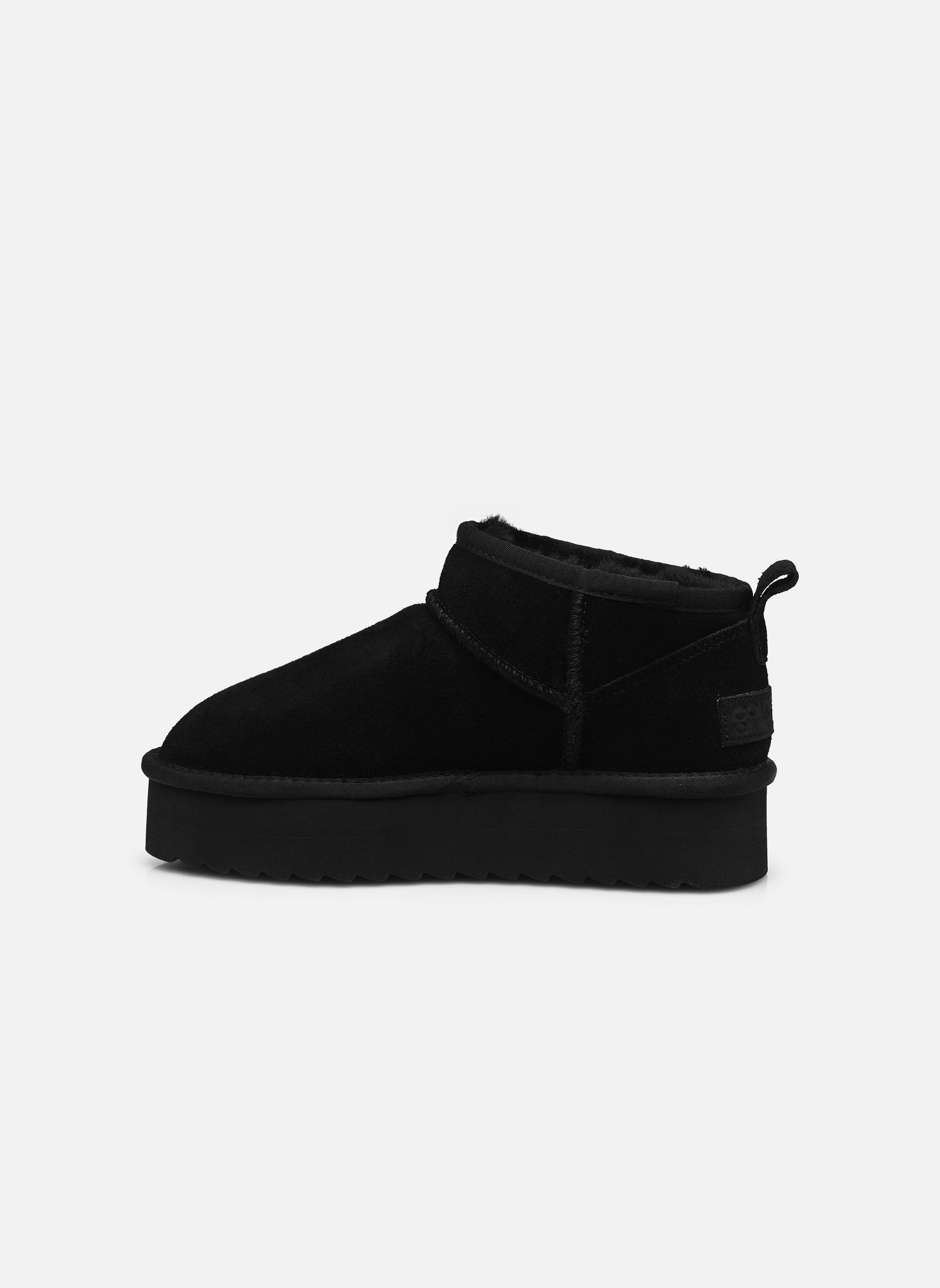Bottines fourrées Platform sheepskin suede boot femme noir Colors of California Bottines fourrées Platform sheepskin suede boot femme noir BLACK