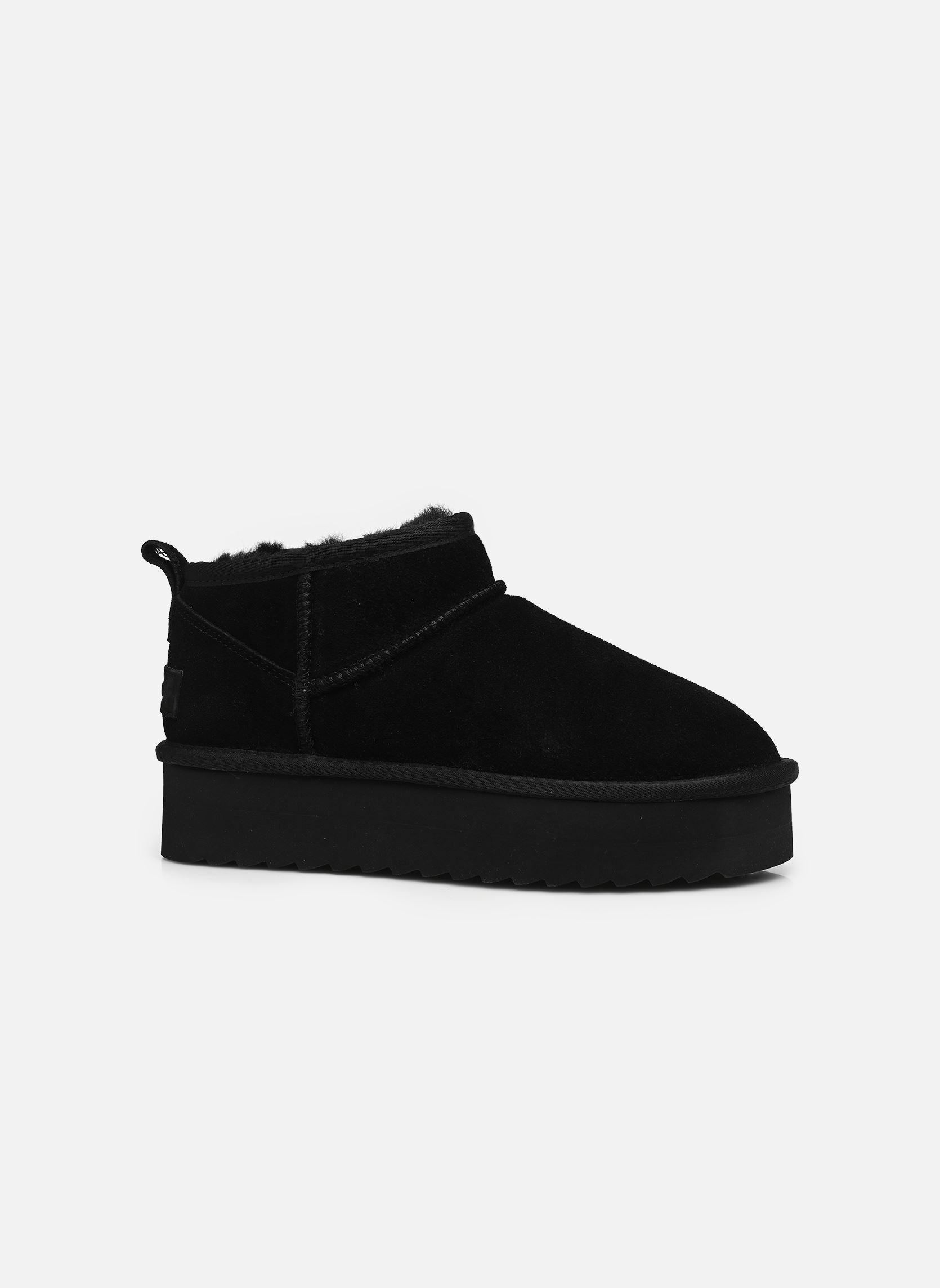 Bottines fourrées Platform sheepskin suede boot femme noir Colors of California Bottines fourrées Platform sheepskin suede boot femme noir BLACK