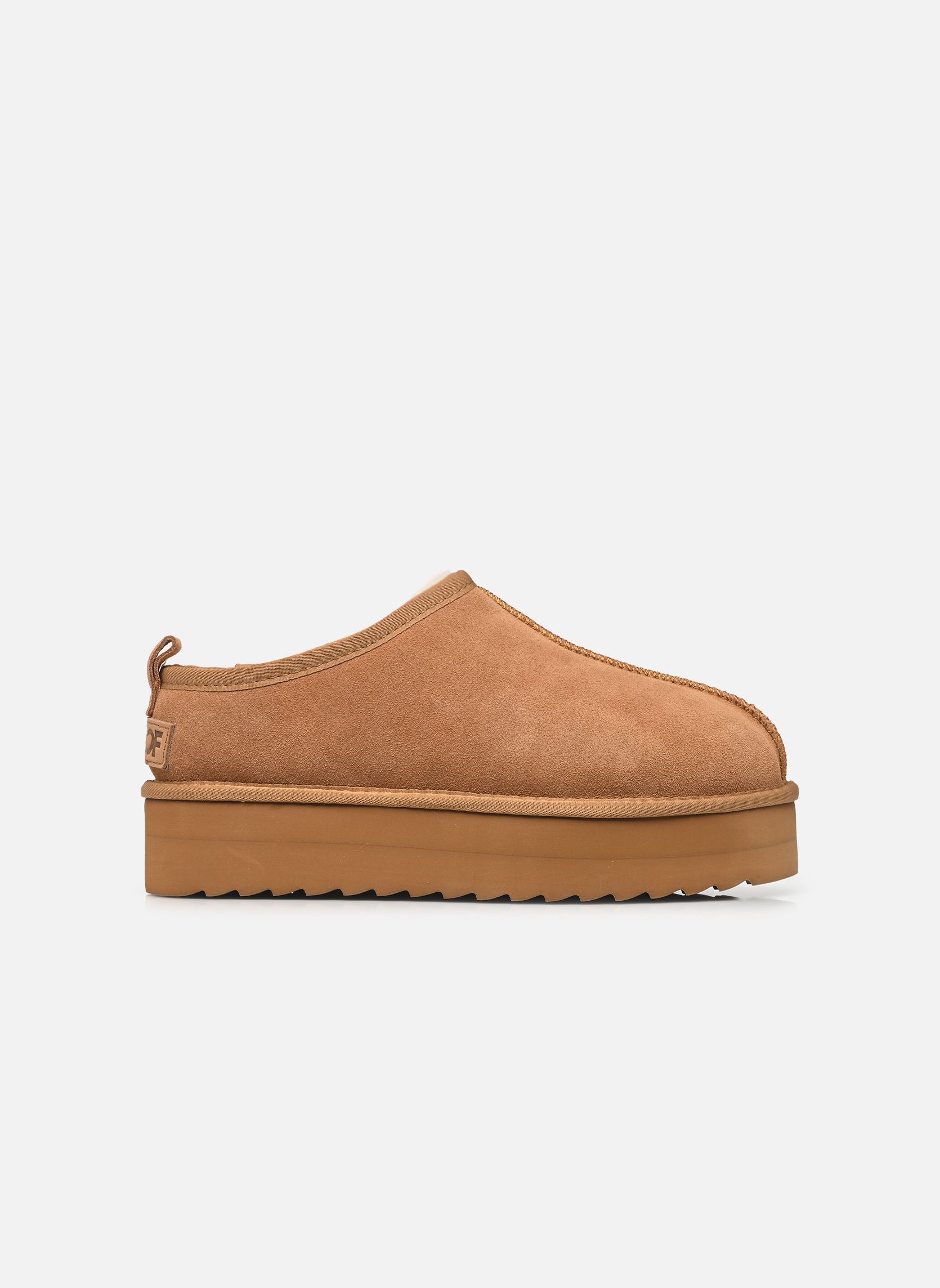 Mules et sabots Platform suede sheepskin sabot femme marron Colors of California Mules et sabots Platform suede sheepskin sabot femme marron TAN