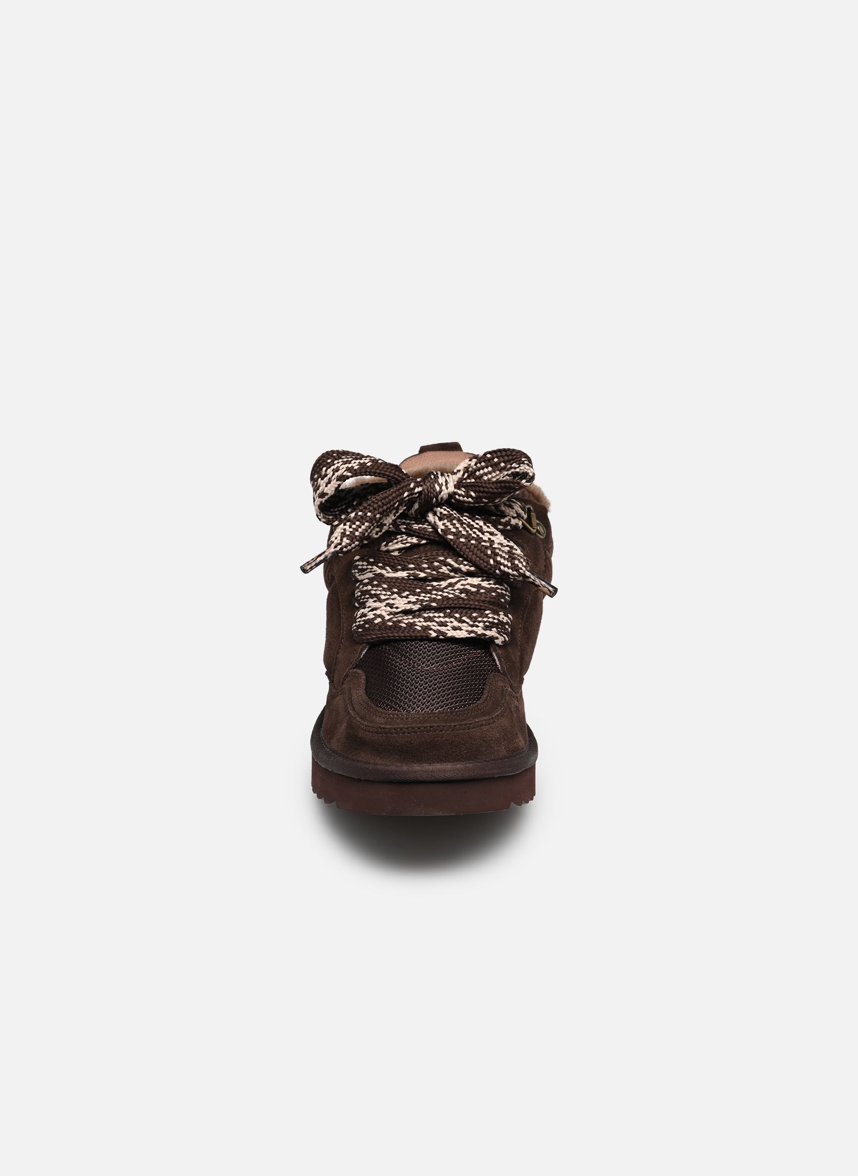Niedrige Sneaker Cow suede sneaker maxi laces damen braun Colors of California Niedrige Sneaker Cow suede sneaker maxi laces damen braun CHOCOLAT