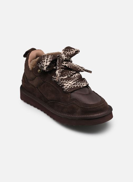 Colors of California Niedrige Sneaker Cow suede sneaker maxi laces damen braun