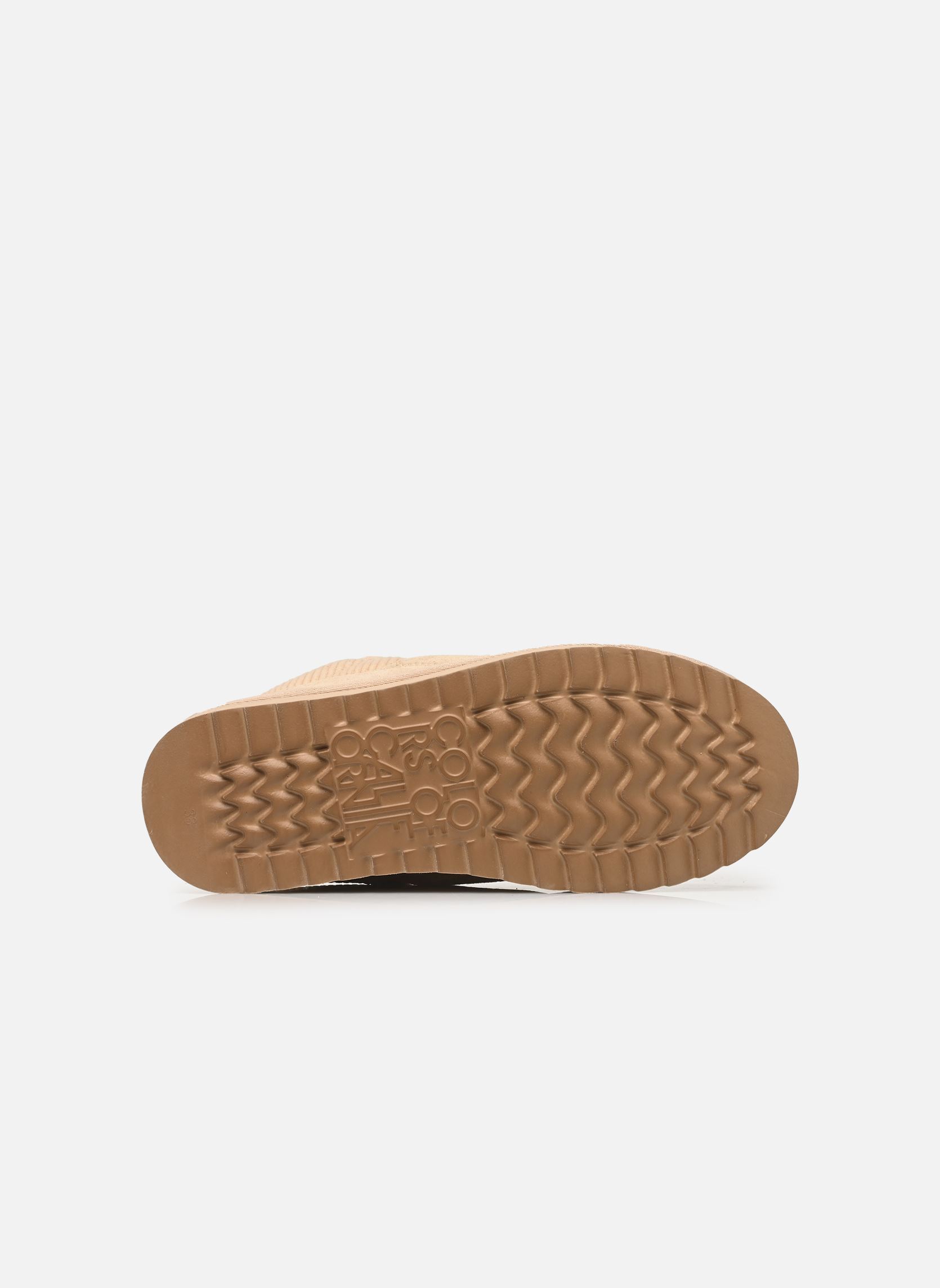 Baskets Cow suede sneaker maxi laces femme beige Colors of California Baskets Cow suede sneaker maxi laces femme beige OATMEAL