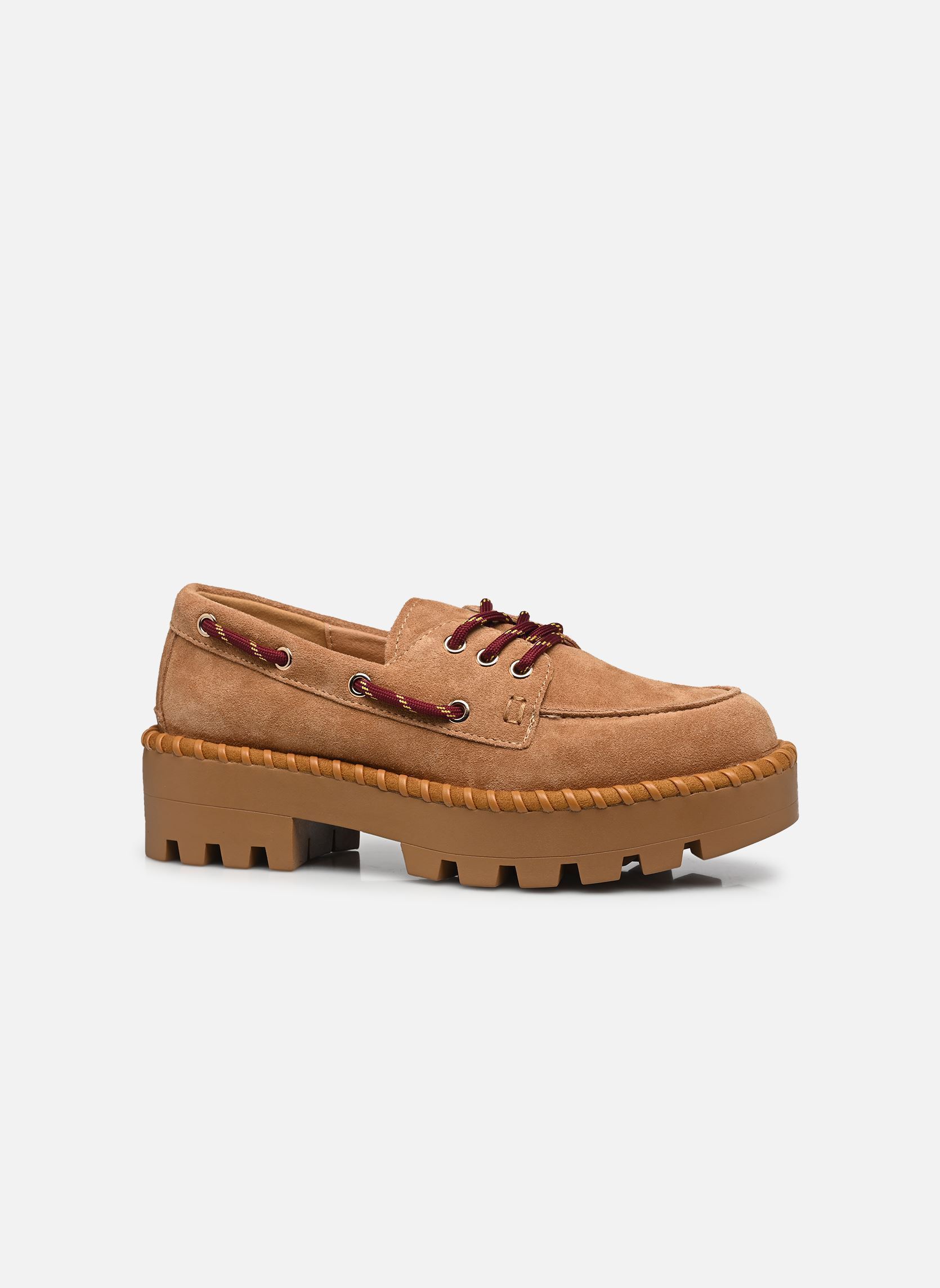 Chaussures bateaux Boat suede shoe femme marron Colors of California Chaussures bateaux Boat suede shoe femme marron CAMEL