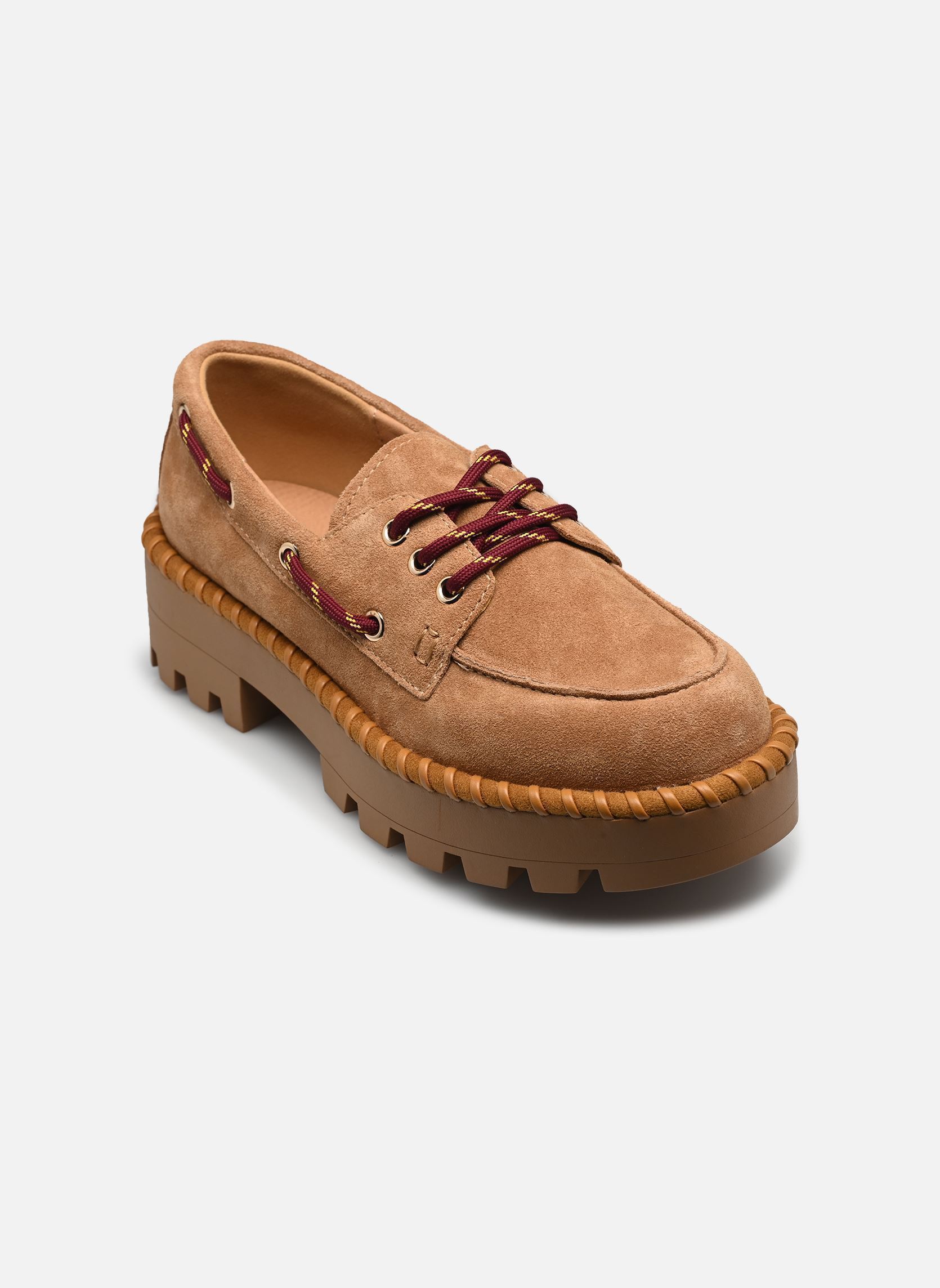 Chaussures bateaux Boat suede shoe femme marron Colors of California Chaussures bateaux Boat suede shoe femme marron CAMEL