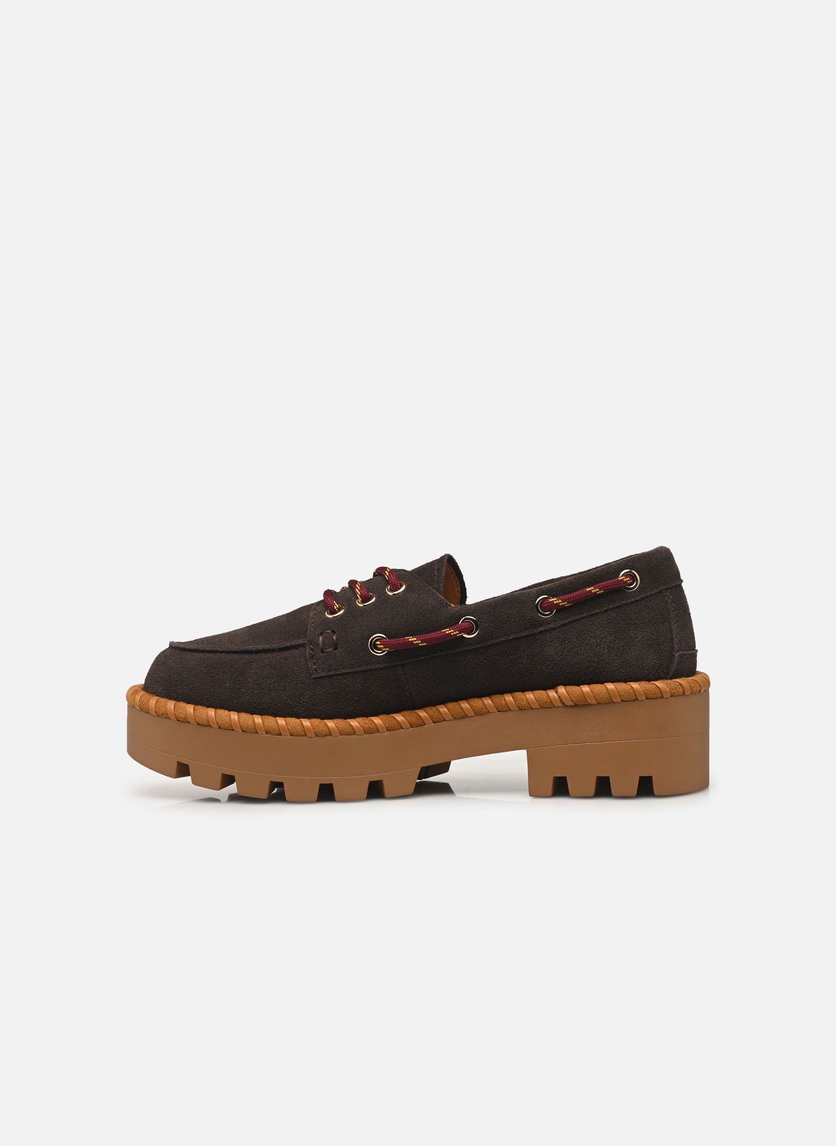 Chaussures bateaux Boat suede shoe femme marron Colors of California Chaussures bateaux Boat suede shoe femme marron BROWN