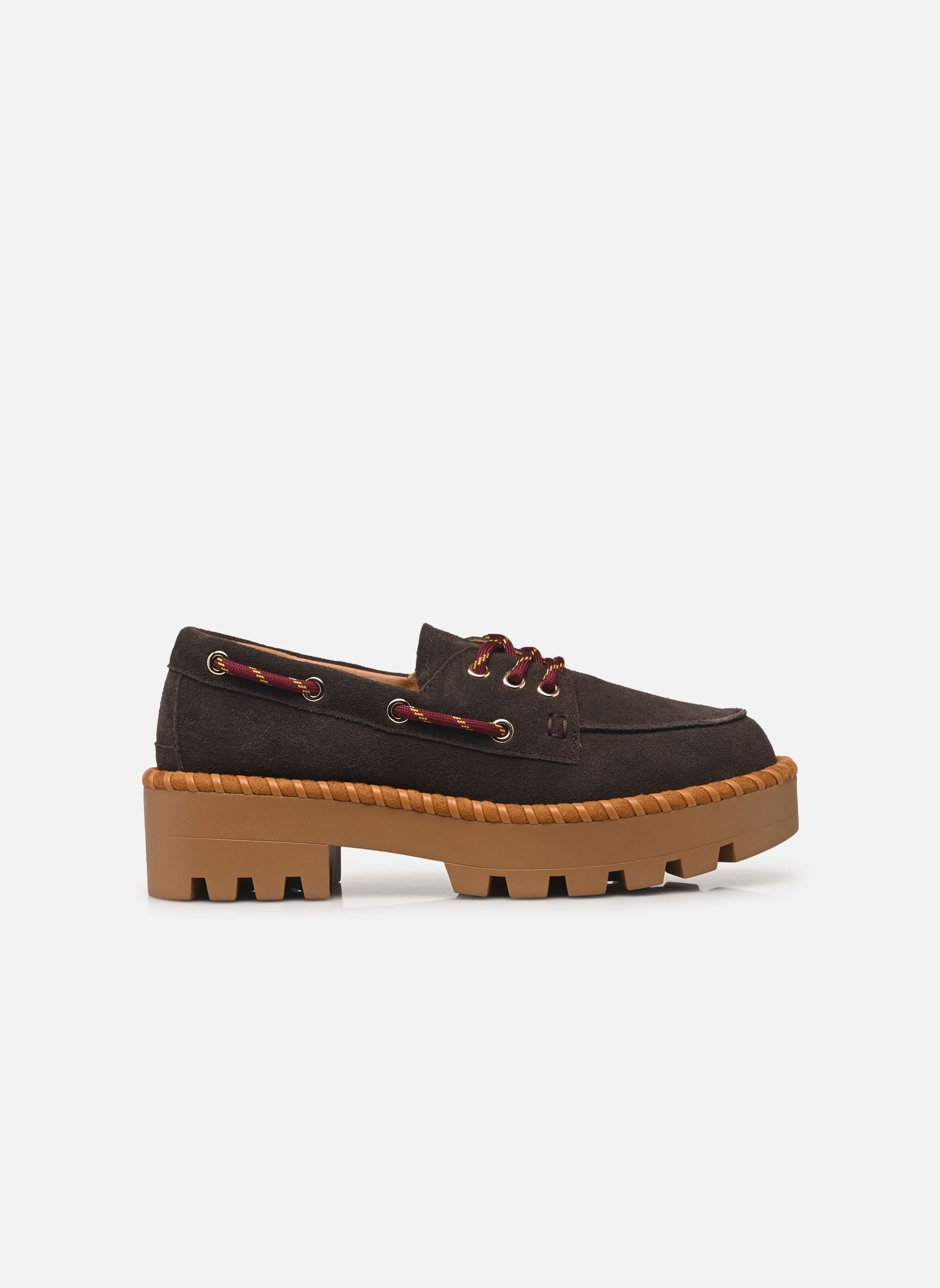 Chaussures bateaux Boat suede shoe femme marron Colors of California Chaussures bateaux Boat suede shoe femme marron BROWN