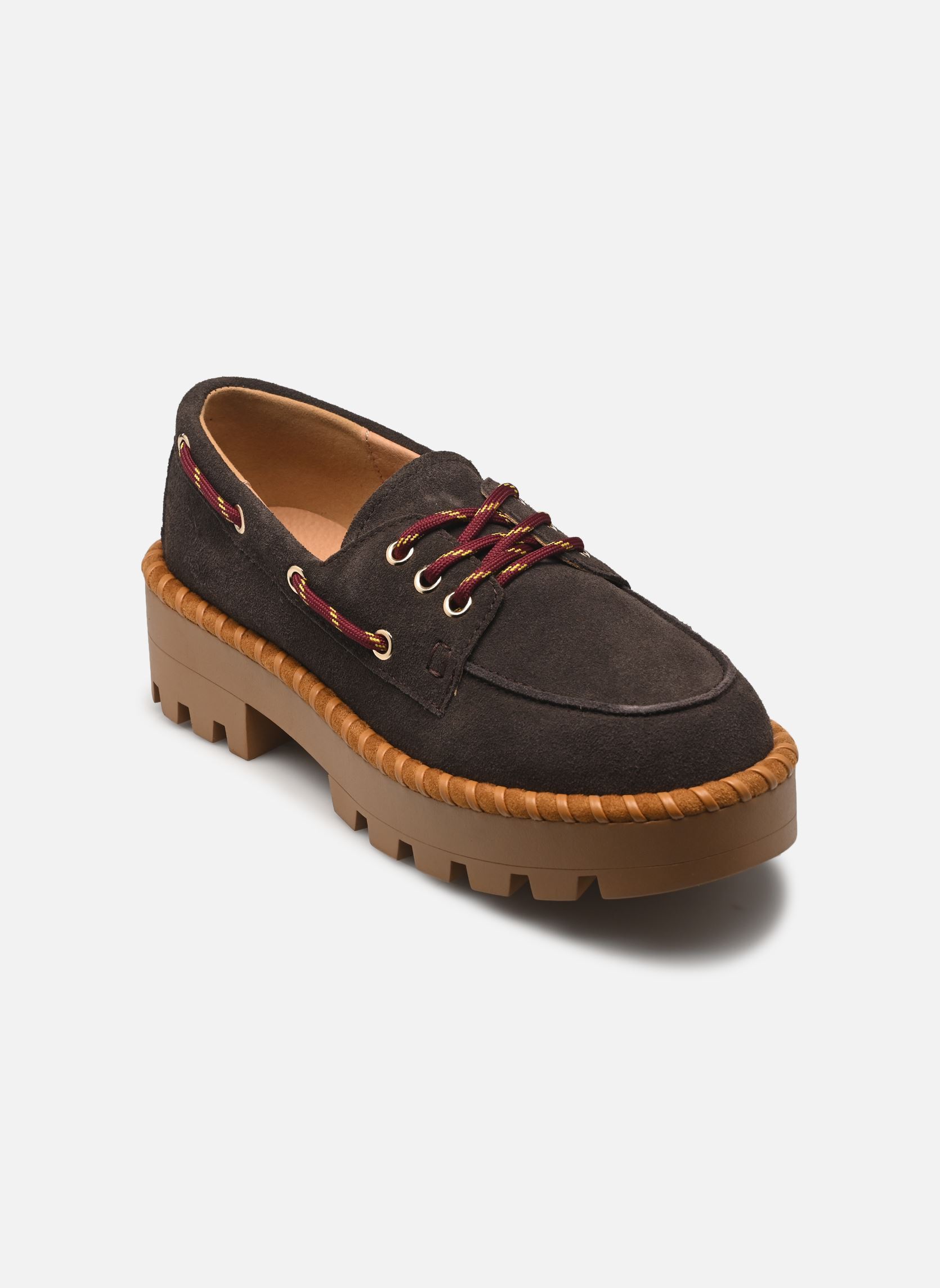 Chaussures bateaux Boat suede shoe femme marron Colors of California Chaussures bateaux Boat suede shoe femme marron BROWN