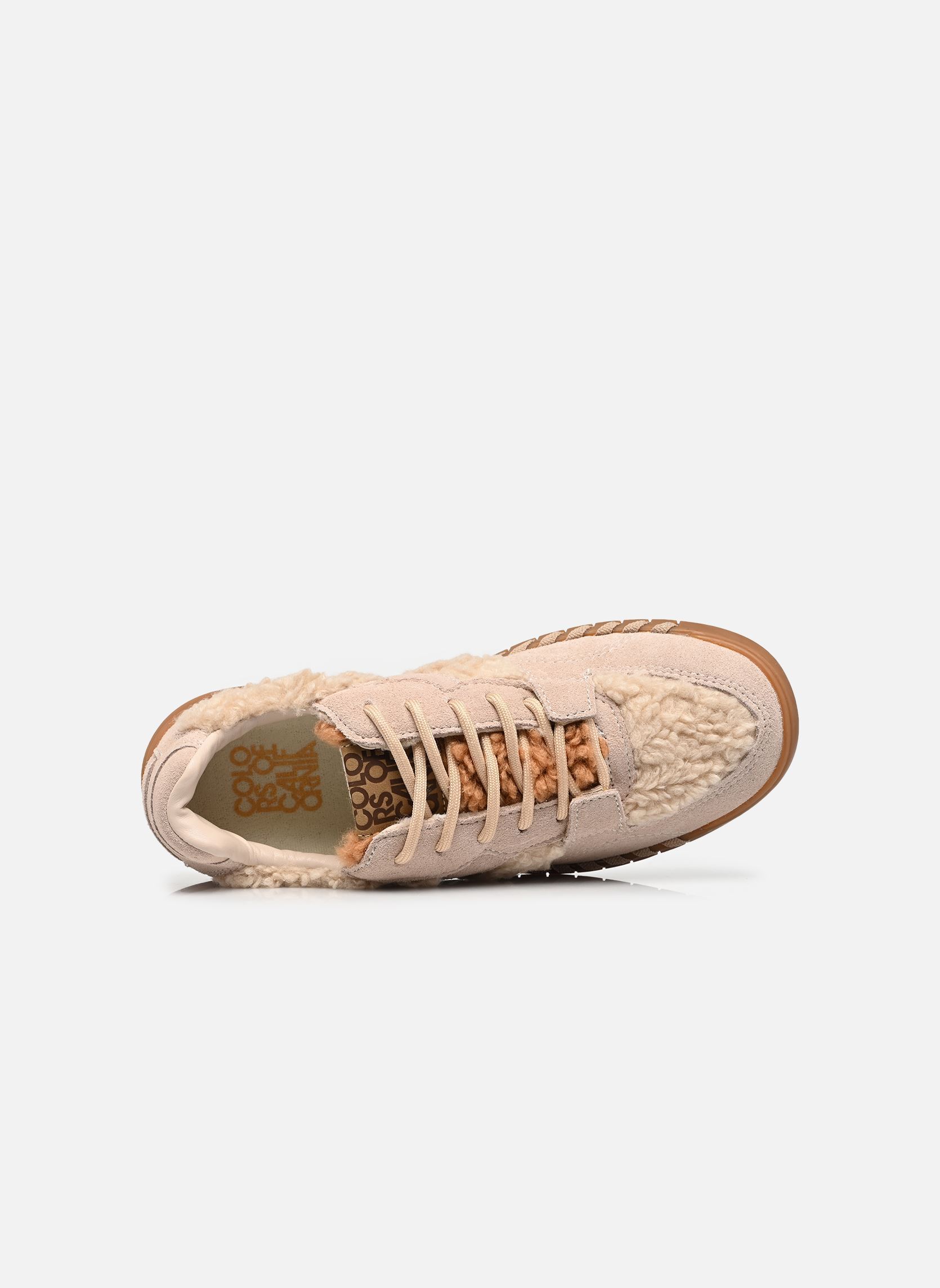 Sneaker Cow suede teddy fur sneaker damen beige Colors of California Sneaker Cow suede teddy fur sneaker damen beige OATMEAL