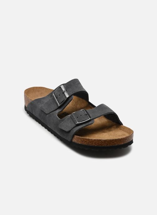 Birkenstock Mules Arizona Suede - Regular homme gris