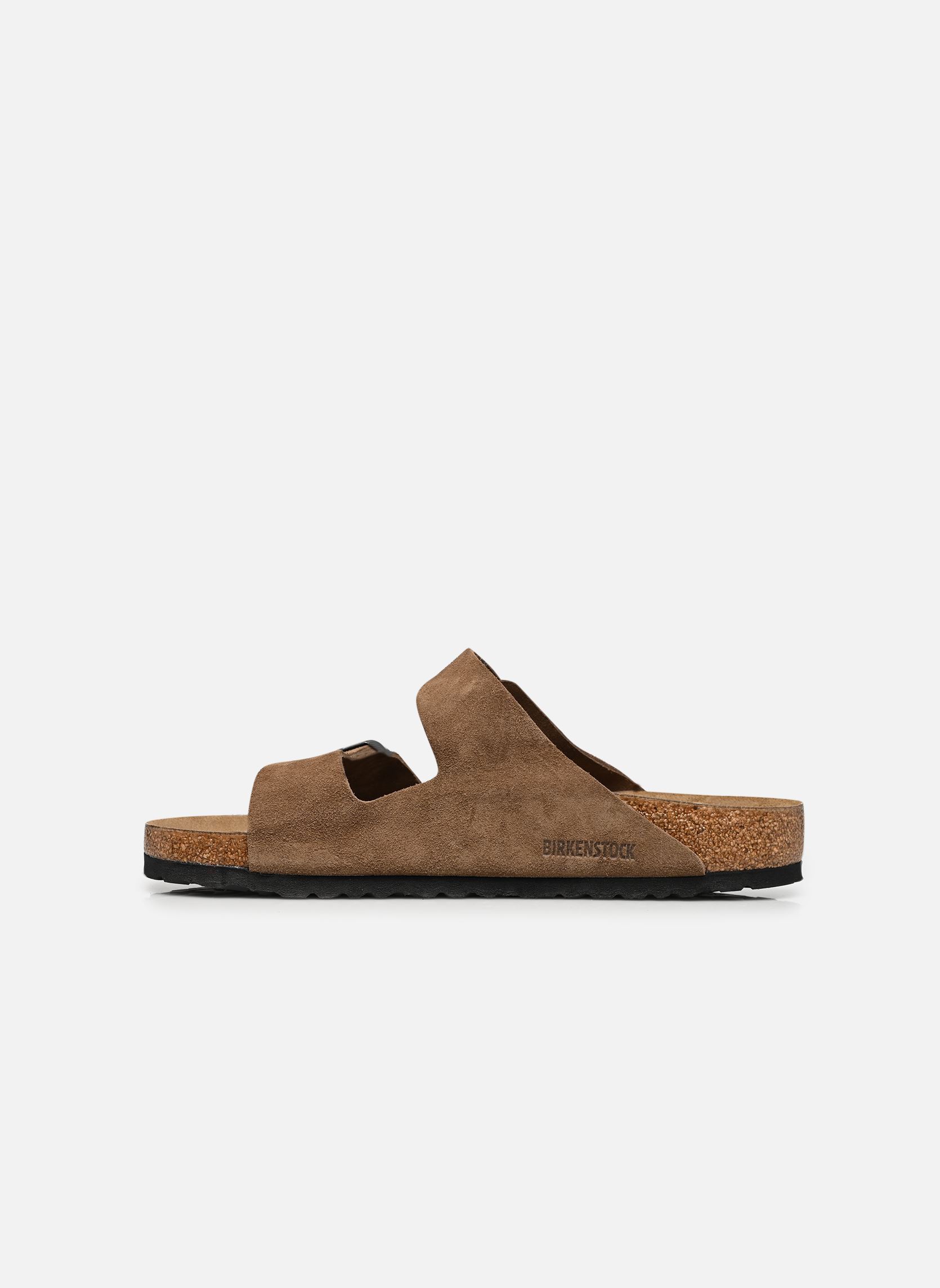 Muilen Arizona Suede - Regular heren bruin Birkenstock Muilen Arizona Suede - Regular heren bruin DARK TEA