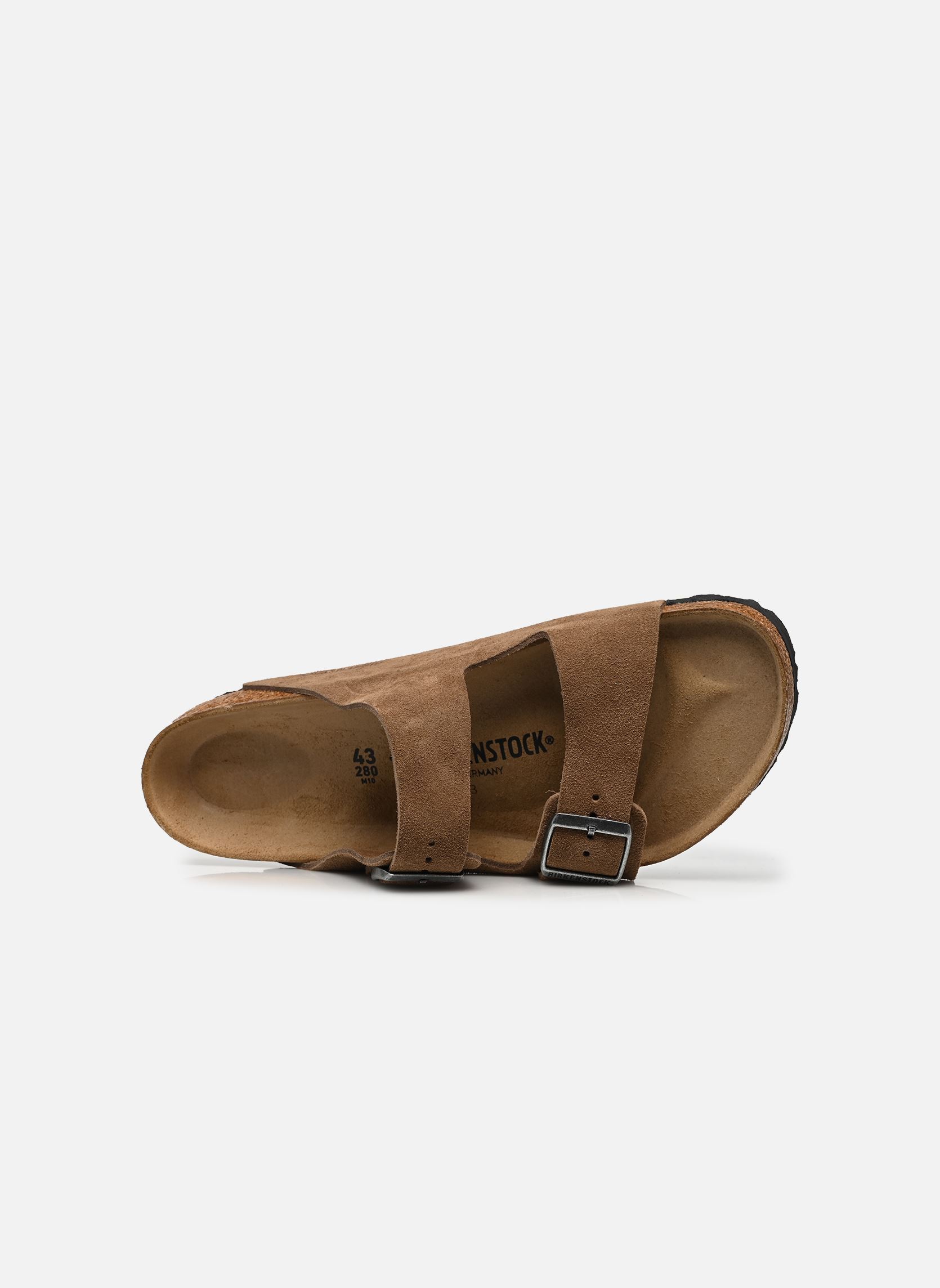 Muilen Arizona Suede - Regular heren bruin Birkenstock Muilen Arizona Suede - Regular heren bruin DARK TEA