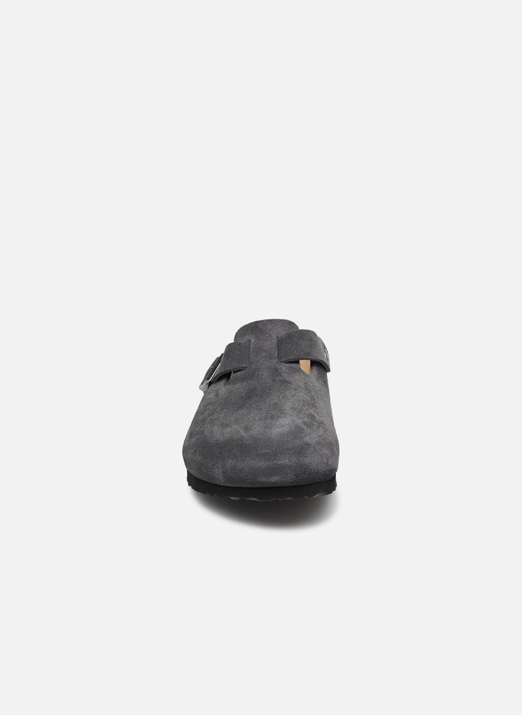 Pantoletten Boston Suede - Regular herren grau Birkenstock Pantoletten Boston Suede - Regular herren grau CHARCOAL
