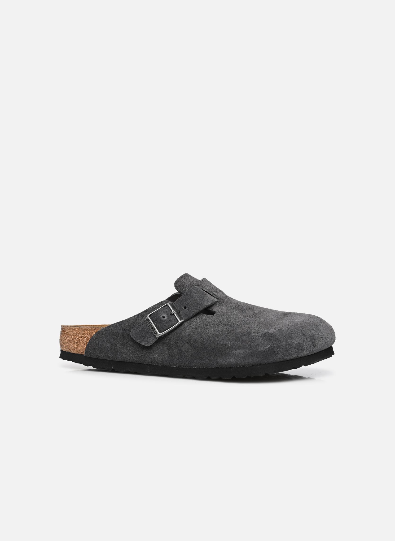 Pantoletten Boston Suede - Regular herren grau Birkenstock Pantoletten Boston Suede - Regular herren grau CHARCOAL