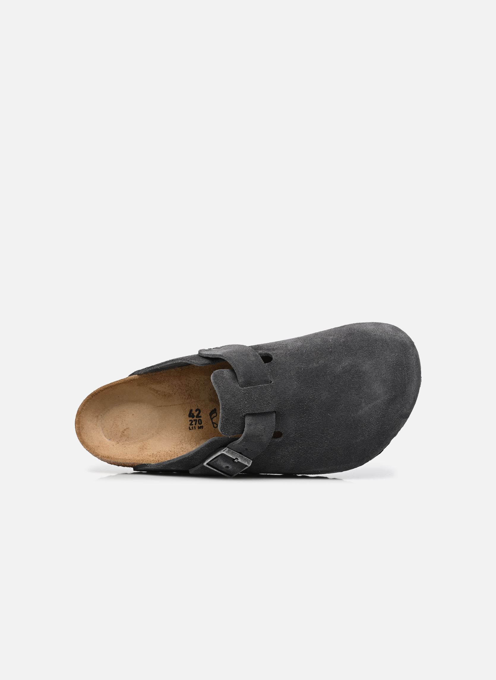 Pantoletten Boston Suede - Regular herren grau Birkenstock Pantoletten Boston Suede - Regular herren grau CHARCOAL
