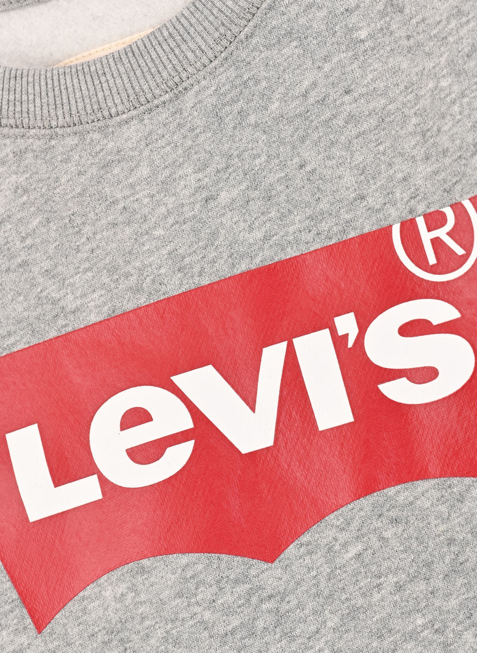 Kapuzenpullover Levi's Batwing Crewneck Sweatshirt jungen grau Levi's Kids Kapuzenpullover Levi's Batwing Crewneck Sweatshirt jungen grau Grey heather