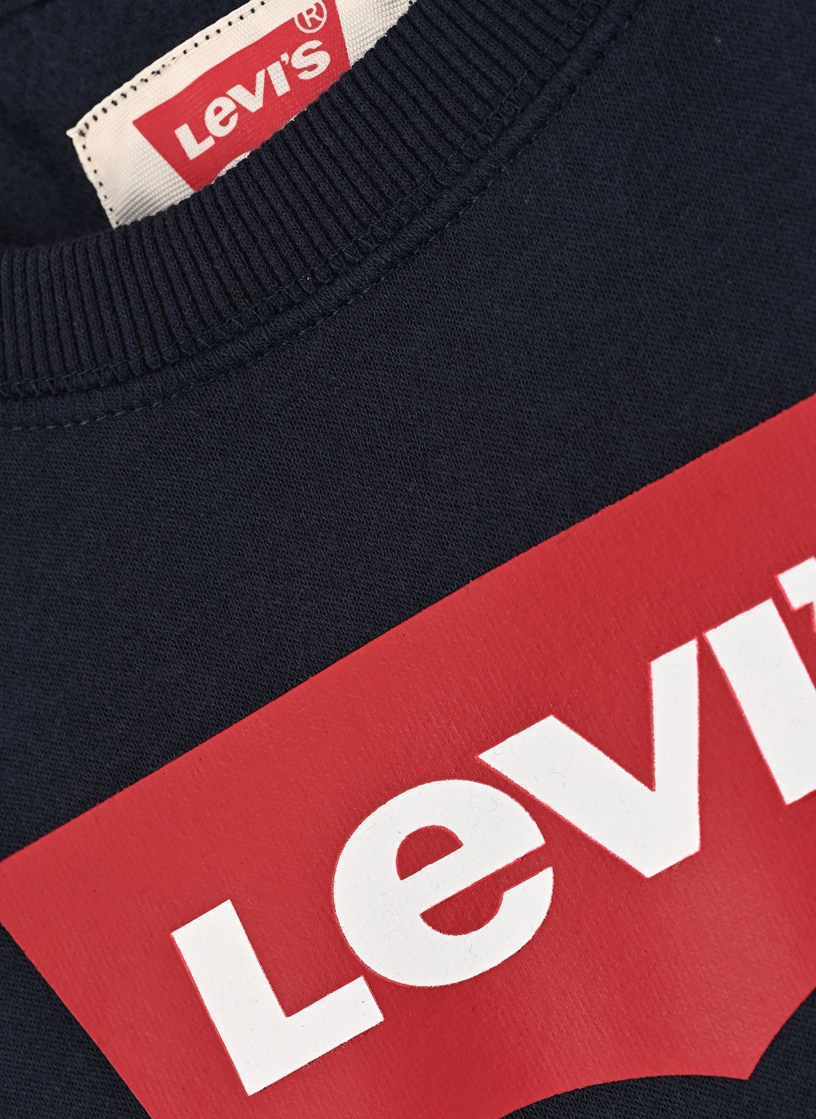 Kapuzenpullover Levi's Batwing Crewneck Sweatshirt jungen blau Levi's Kids Kapuzenpullover Levi's Batwing Crewneck Sweatshirt jungen blau Dress Blues