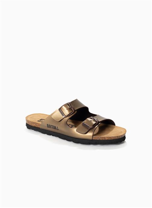 Bayton Mules ASTRAKAN femme or et bronze