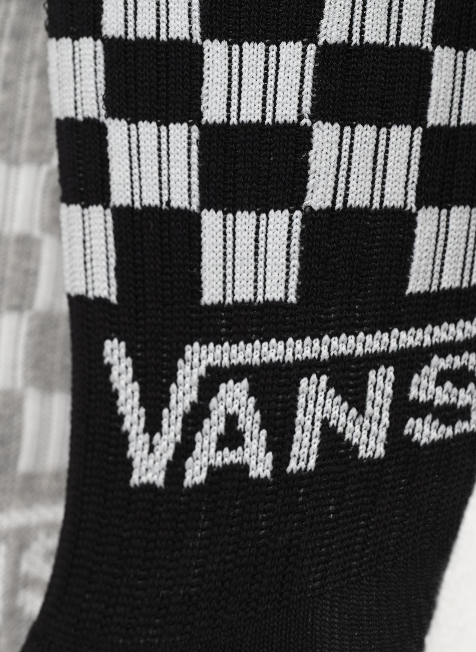 Chaussettes Classic Check Crew White blanc Vans Chaussettes Classic Check Crew White blanc BLACK-WHITE