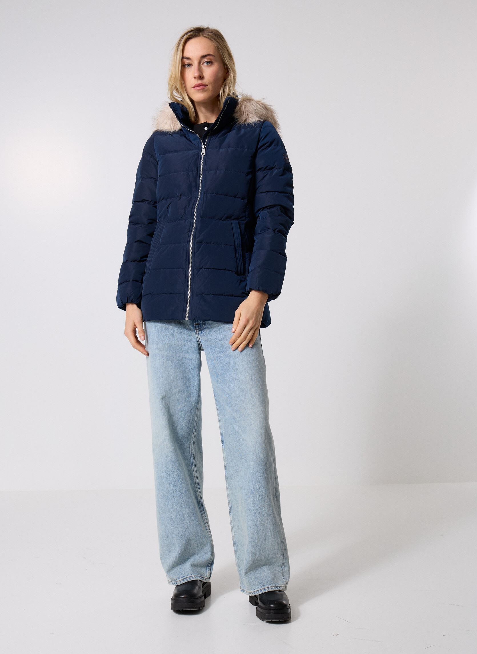 Daunenjacken Mw Down Slim Jacket WW0WW47542 damen blau Tommy Hilfiger Daunenjacken Mw Down Slim Jacket WW0WW47542 damen blau BLUE