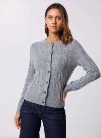 Vesten Soft Wool Cable C-Nk WW0WW47463 dames grijs