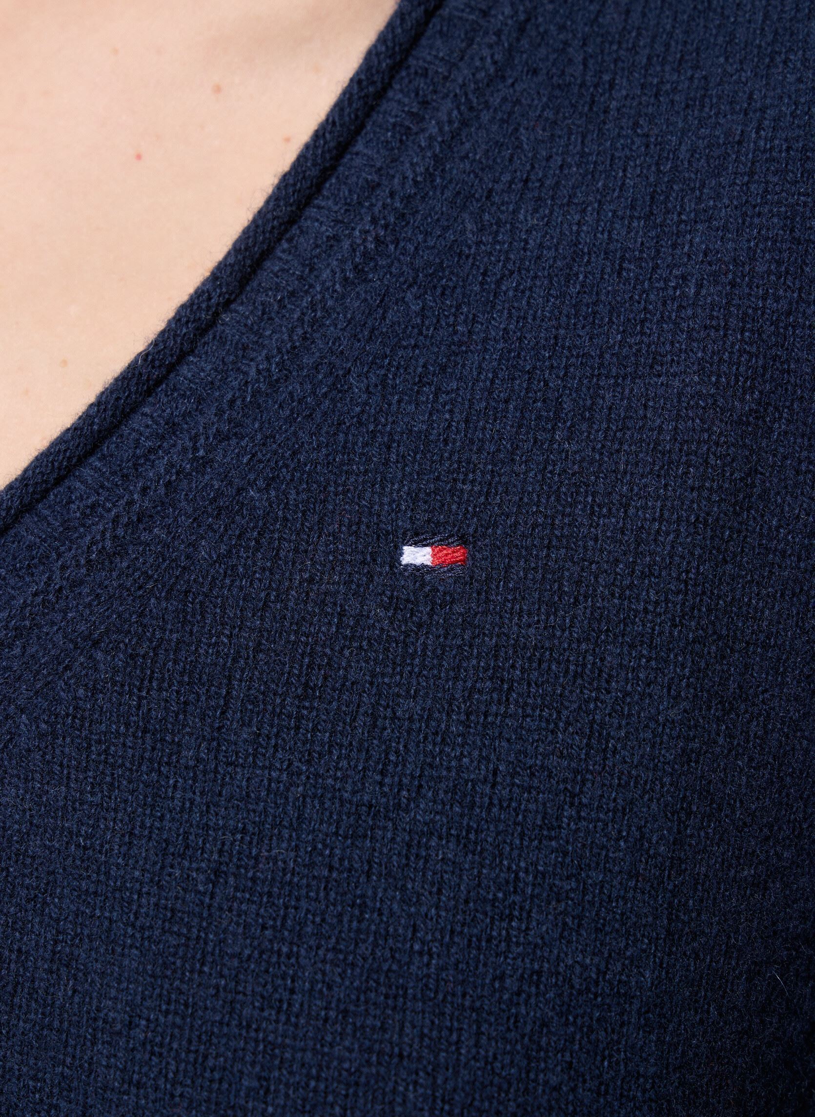 Pullover Soft Wool V-Nk Sweat WW0WW43505C1G damen blau Tommy Hilfiger Pullover Soft Wool V-Nk Sweat WW0WW43505C1G damen blau BLUE
