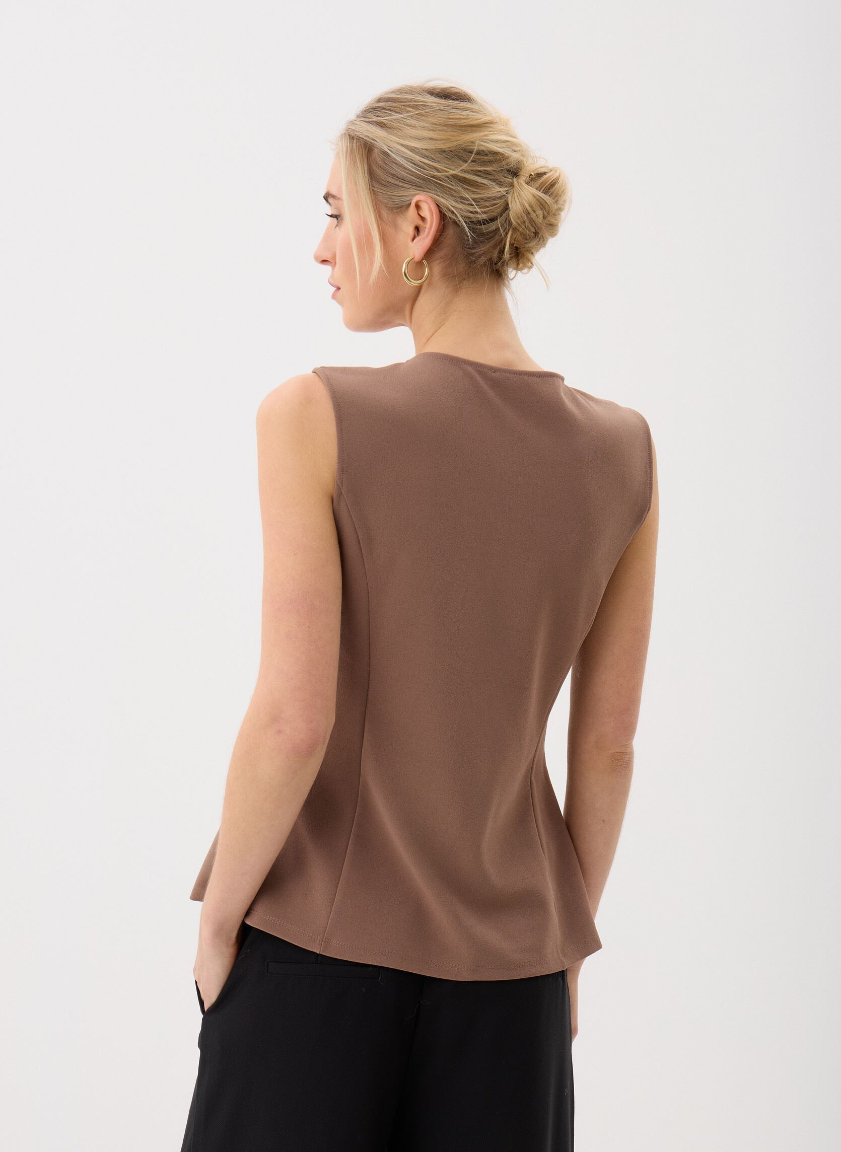 Vestes sans manches VESTON femme marron MADE BY Vestes sans manches VESTON femme marron BROWN LENTIL