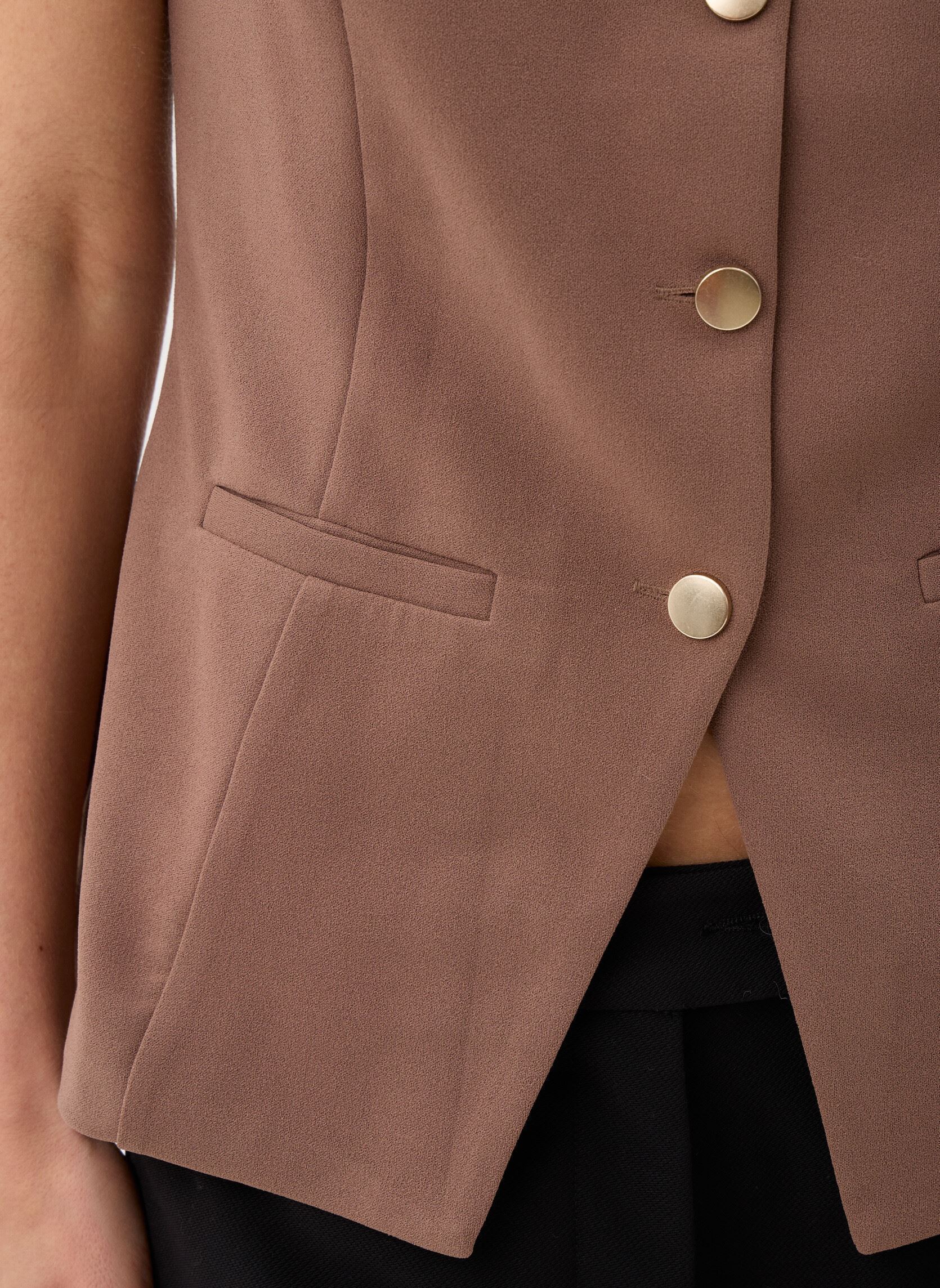 Vestes sans manches VESTON femme marron MADE BY Vestes sans manches VESTON femme marron BROWN LENTIL