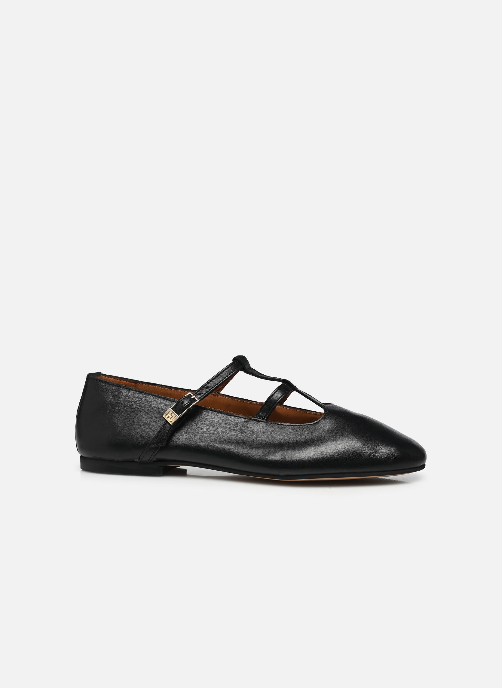 Klassieke ballerina's SMOOTH LEATHER T-BAR dames zwart Tommy Hilfiger Klassieke ballerina's SMOOTH LEATHER T-BAR dames zwart BLACK