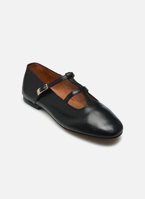 Tommy Hilfiger Ballerines classiques SMOOTH LEATHER T-BAR femme noir