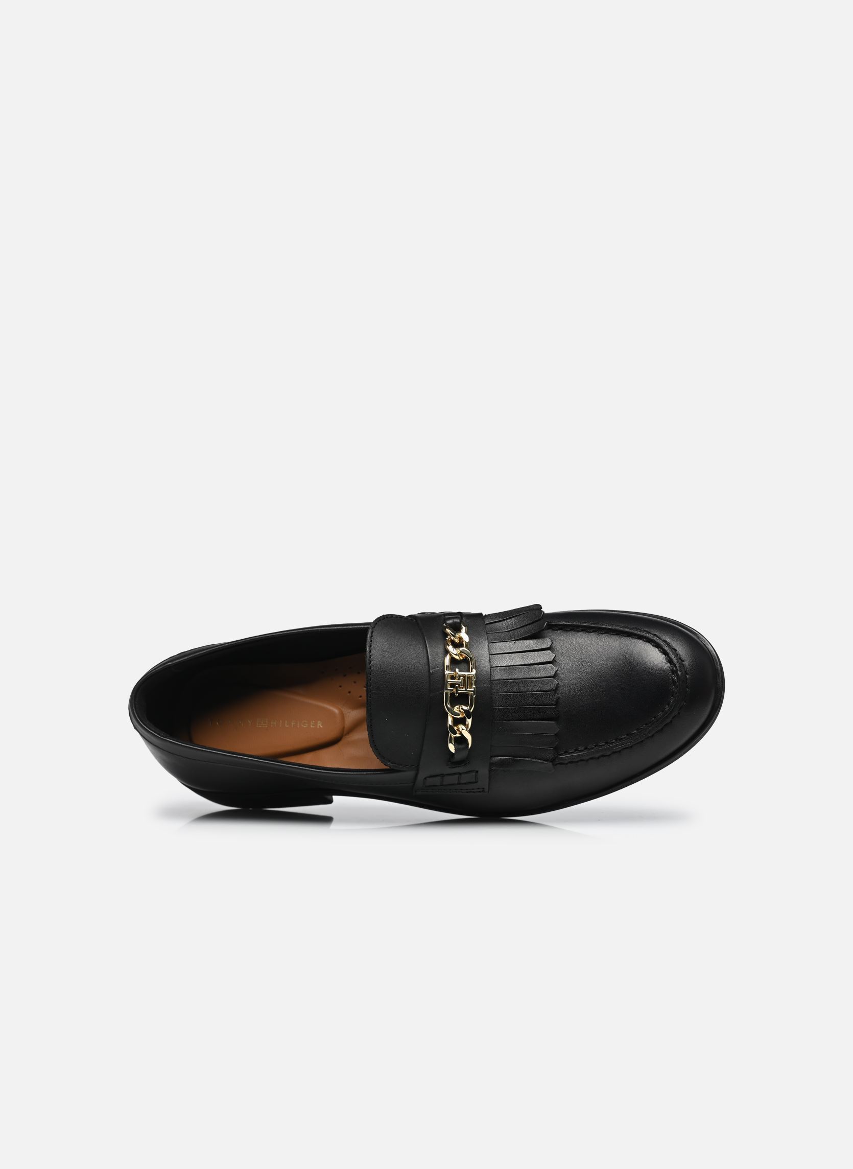 Mocassins TH CHAIN FRINGE LEAT femme noir Tommy Hilfiger Mocassins TH CHAIN FRINGE LEAT femme noir BLACK