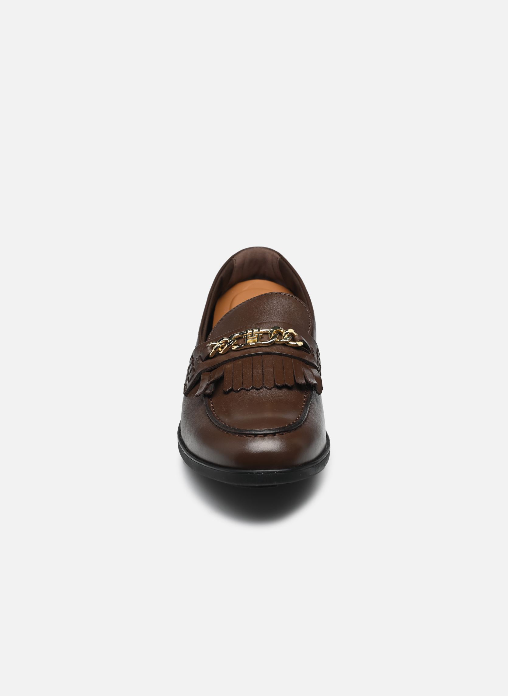 Mocassins TH CHAIN FRINGE LEAT femme marron Tommy Hilfiger Mocassins TH CHAIN FRINGE LEAT femme marron BROWN