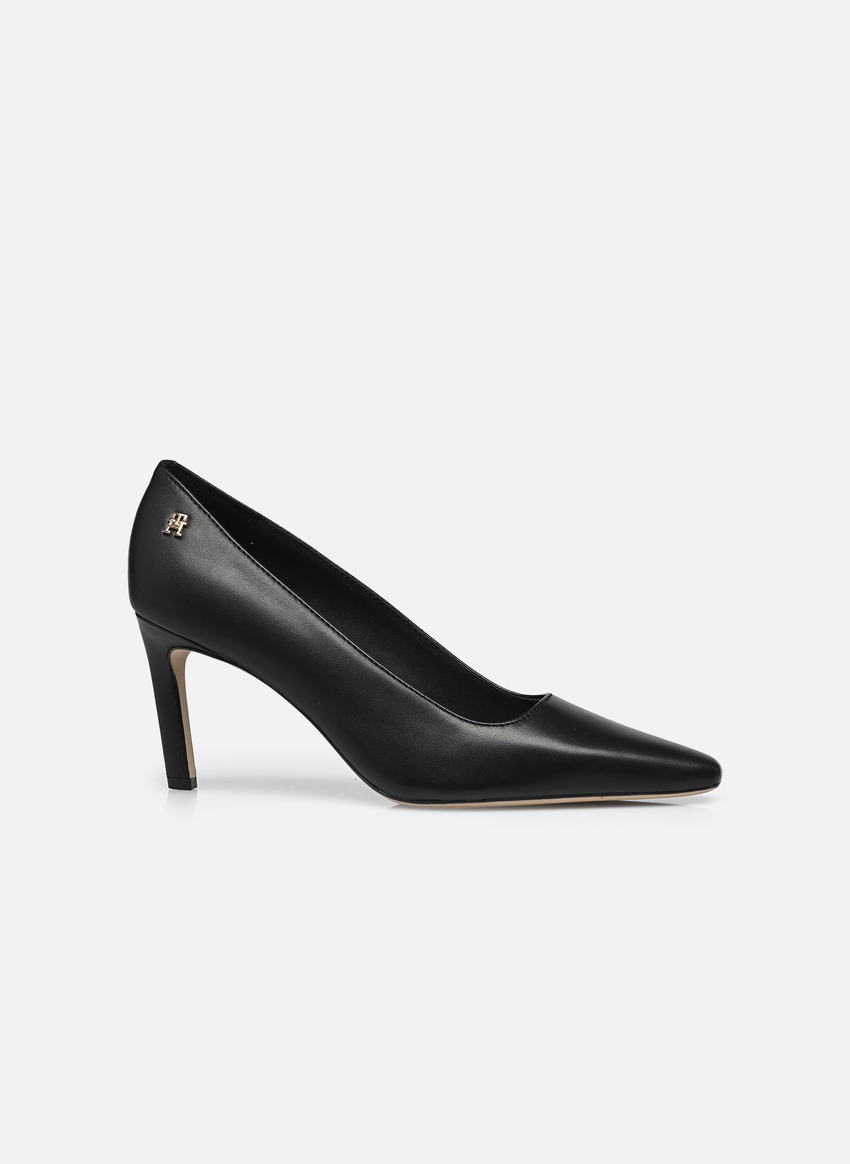 Escarpins TH LOGO LEATHER PUMP femme noir Tommy Hilfiger Escarpins TH LOGO LEATHER PUMP femme noir BLACK