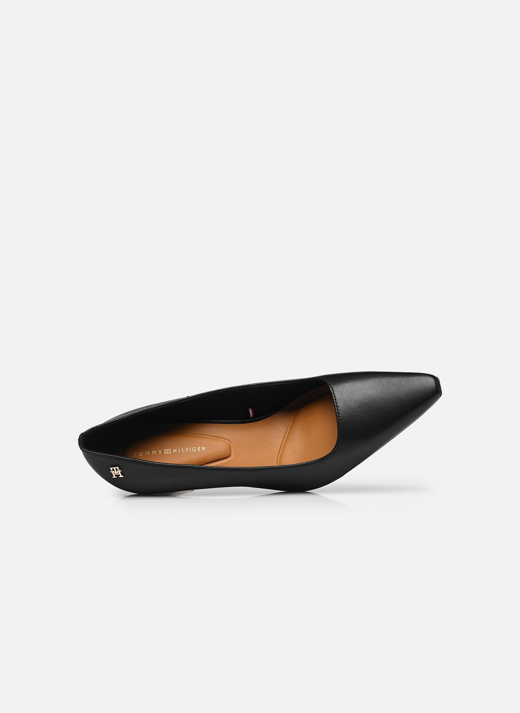 Escarpins TH LOGO LEATHER PUMP femme noir Tommy Hilfiger Escarpins TH LOGO LEATHER PUMP femme noir BLACK