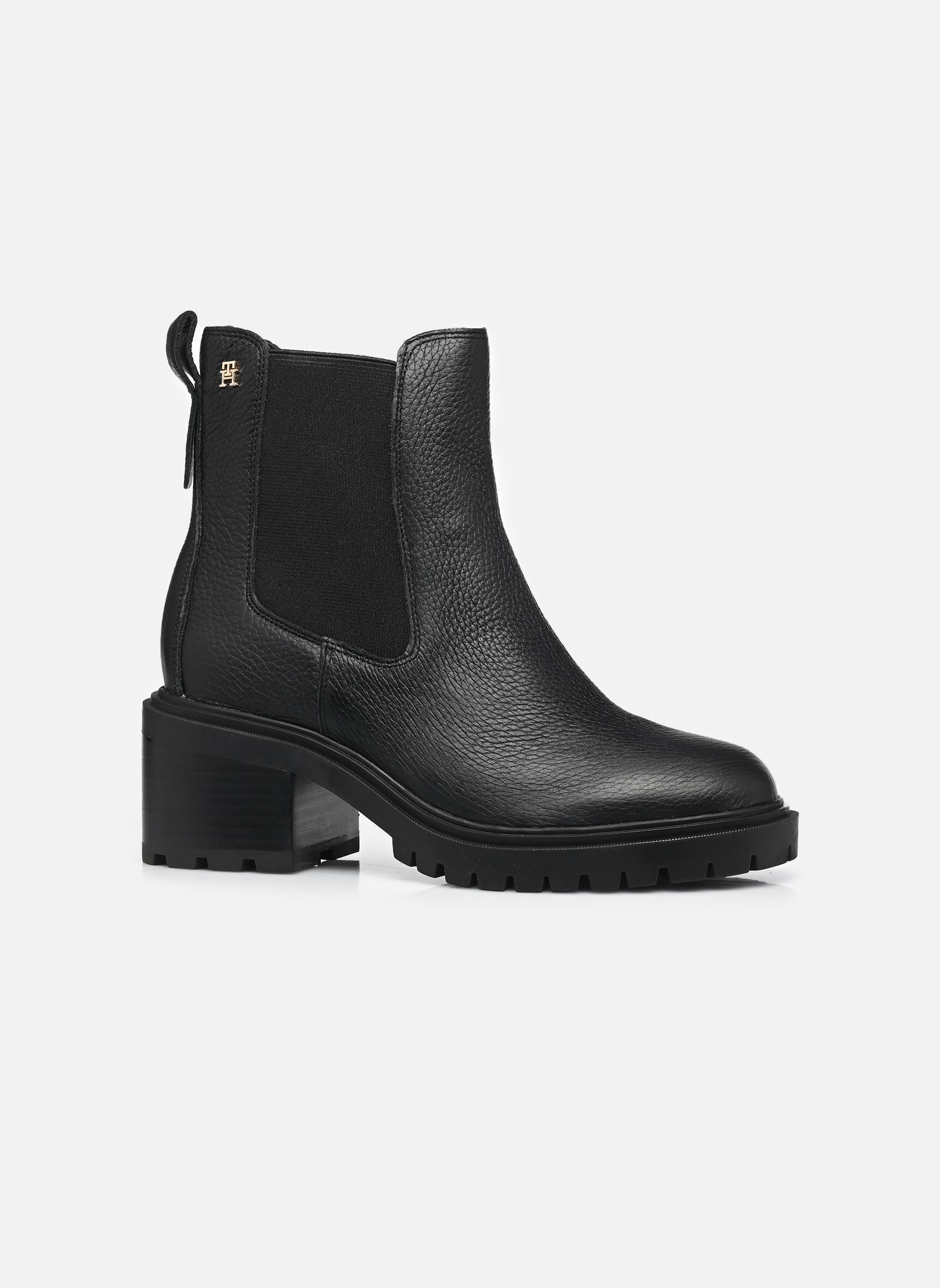 Bottines et boots TH LEATHER CHELSEA C femme noir Tommy Hilfiger Bottines et boots TH LEATHER CHELSEA C femme noir BLACK