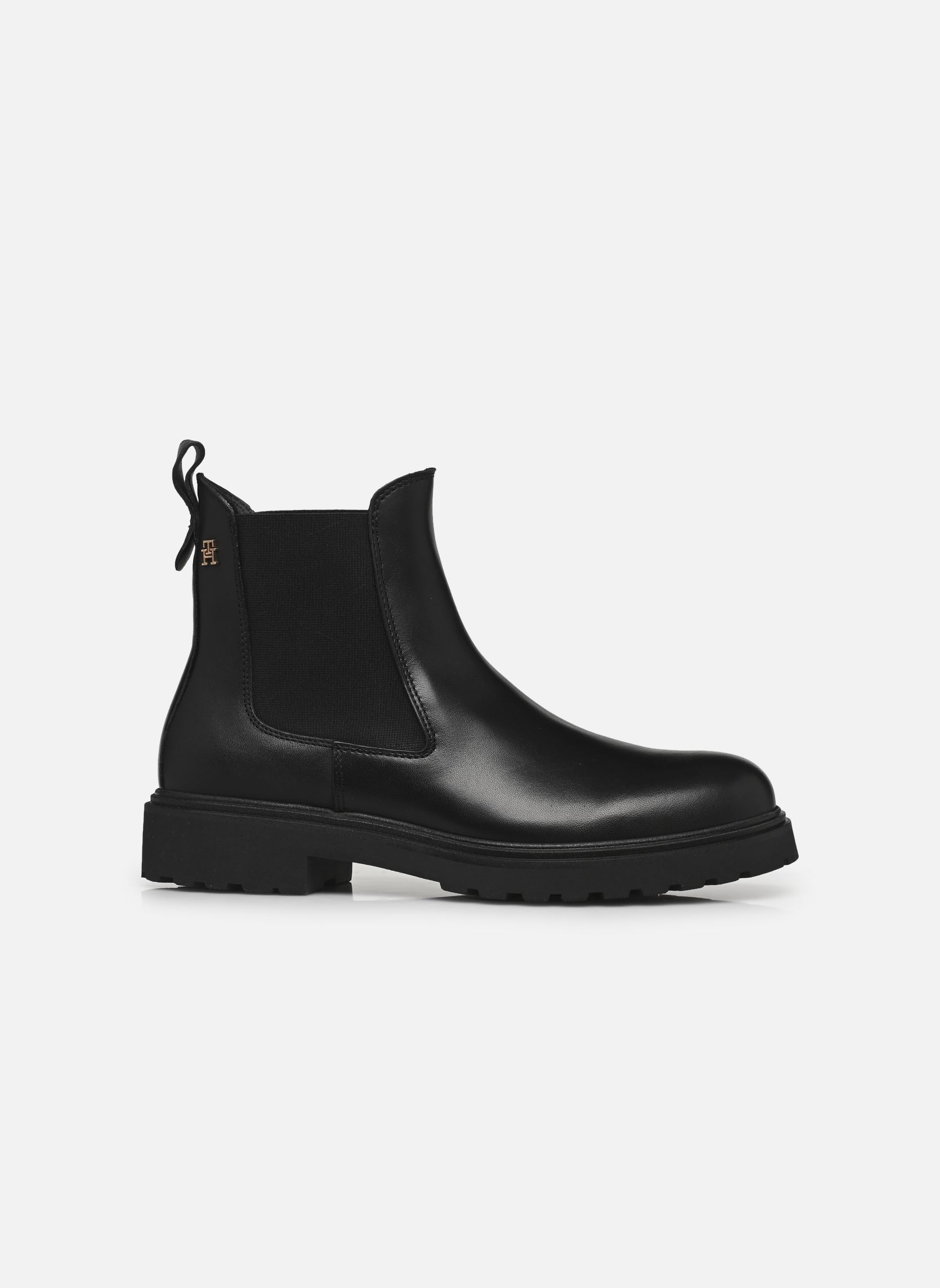 Bottines et boots TH LEATHER CLEATED C femme noir Tommy Hilfiger Bottines et boots TH LEATHER CLEATED C femme noir BLACK