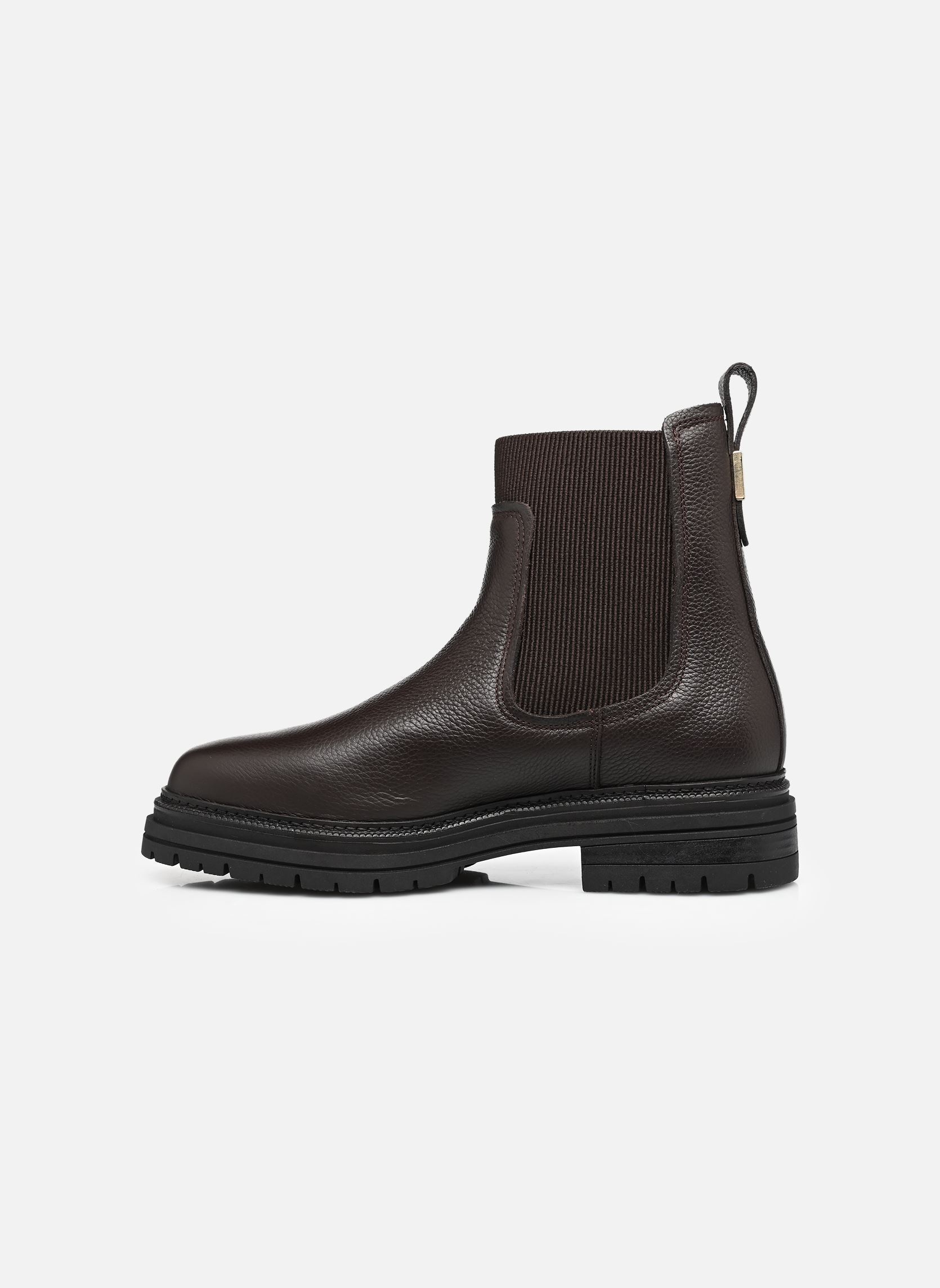Bottines et boots TH PLAQUE PEBBLE CHE femme marron Tommy Hilfiger Bottines et boots TH PLAQUE PEBBLE CHE femme marron BROWN
