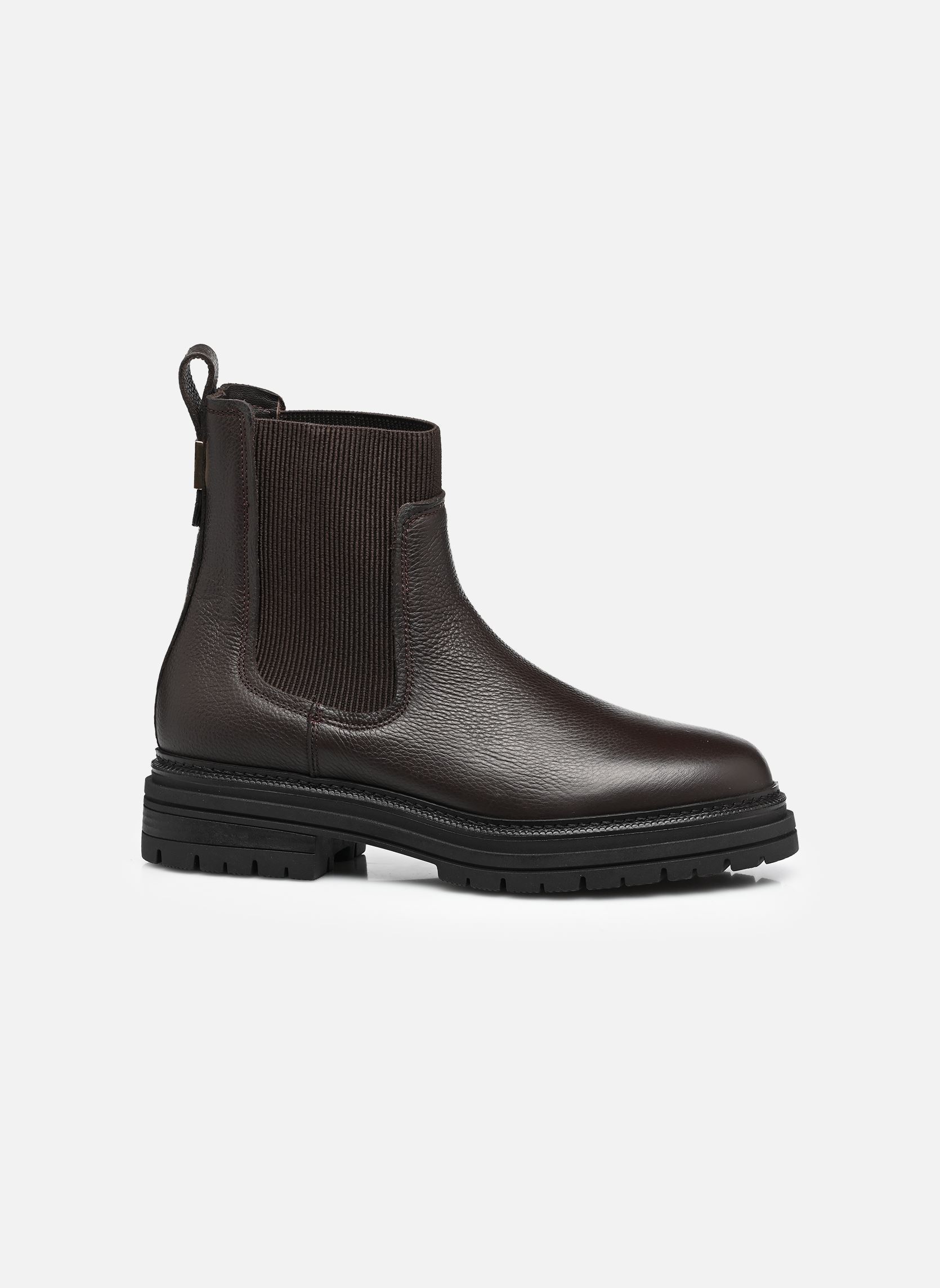 Bottines et boots TH PLAQUE PEBBLE CHE femme marron Tommy Hilfiger Bottines et boots TH PLAQUE PEBBLE CHE femme marron BROWN