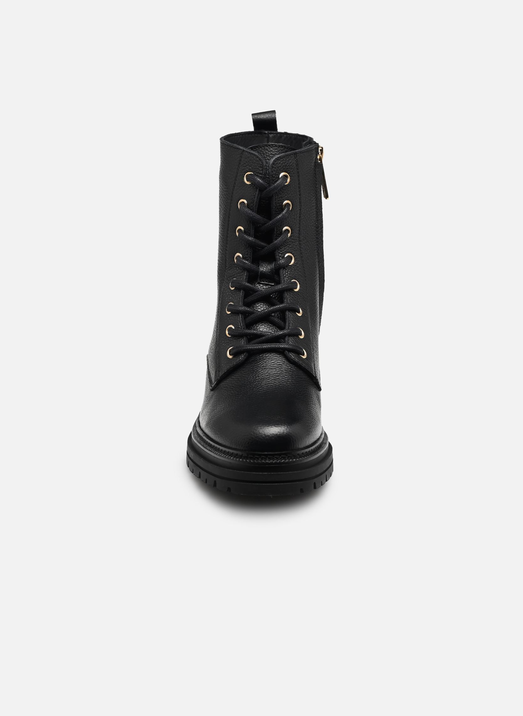 Veterlaarsjes TH PLAQUE PEBBLE LAC dames zwart Tommy Hilfiger Veterlaarsjes TH PLAQUE PEBBLE LAC dames zwart BLACK