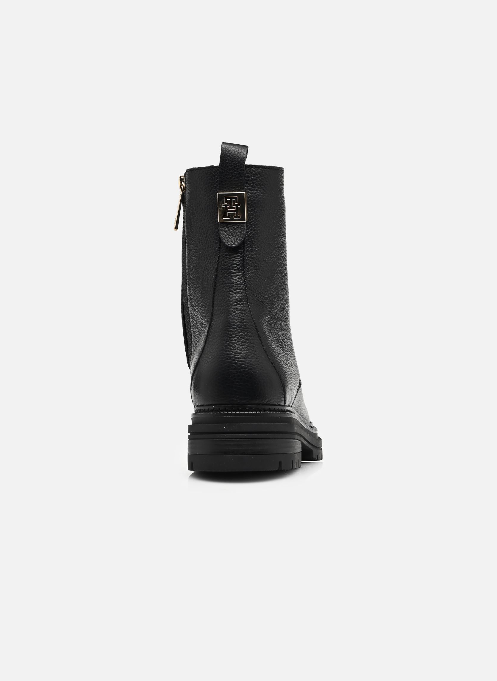 Veterlaarsjes TH PLAQUE PEBBLE LAC dames zwart Tommy Hilfiger Veterlaarsjes TH PLAQUE PEBBLE LAC dames zwart BLACK