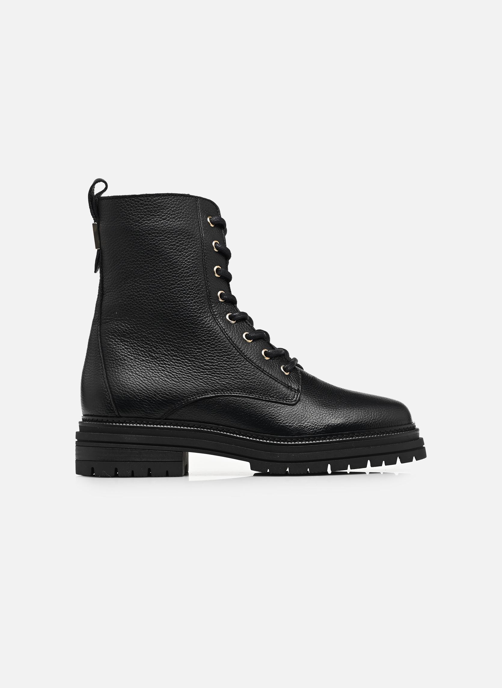 Veterlaarsjes TH PLAQUE PEBBLE LAC dames zwart Tommy Hilfiger Veterlaarsjes TH PLAQUE PEBBLE LAC dames zwart BLACK